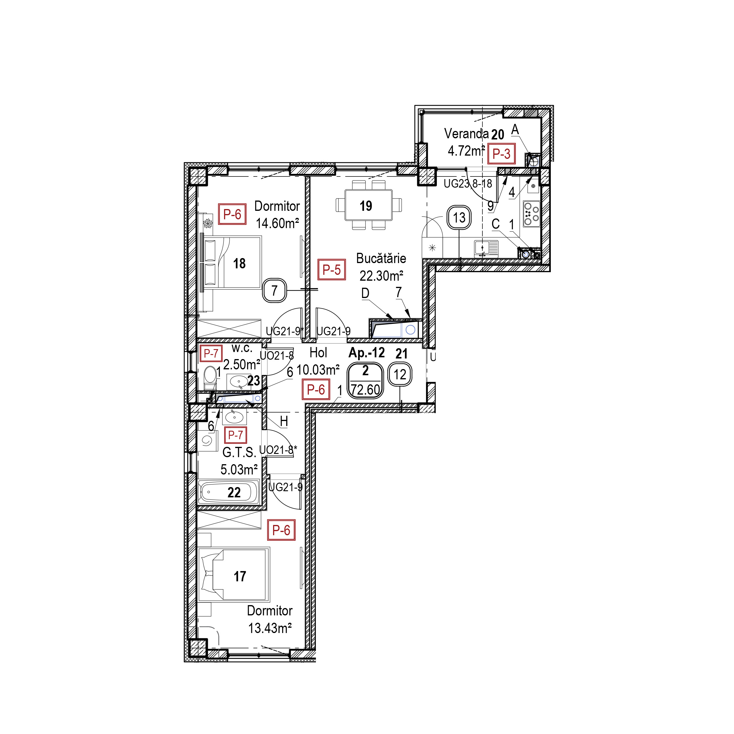 Apartament cu 2 camere