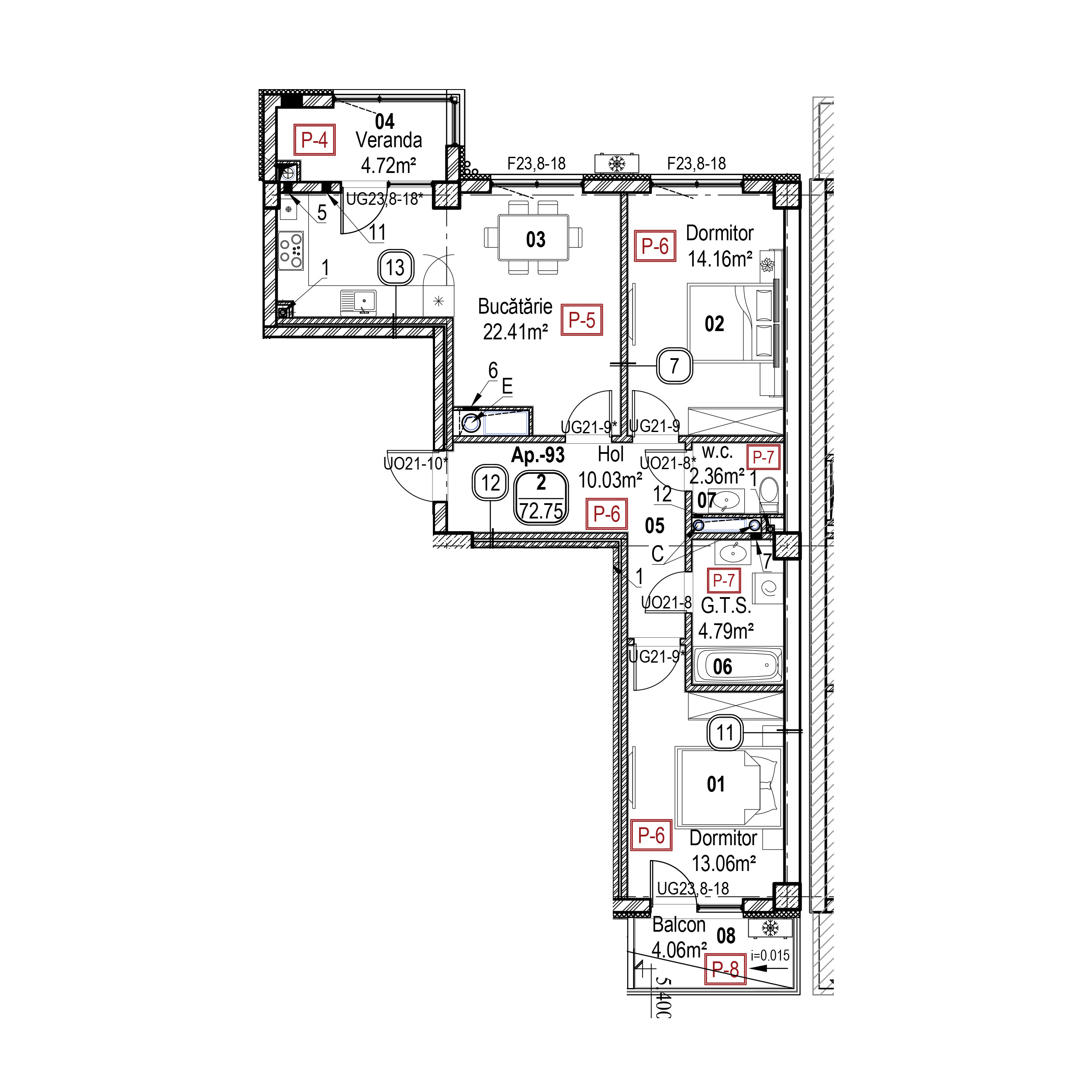 Apartament cu 2 camere
