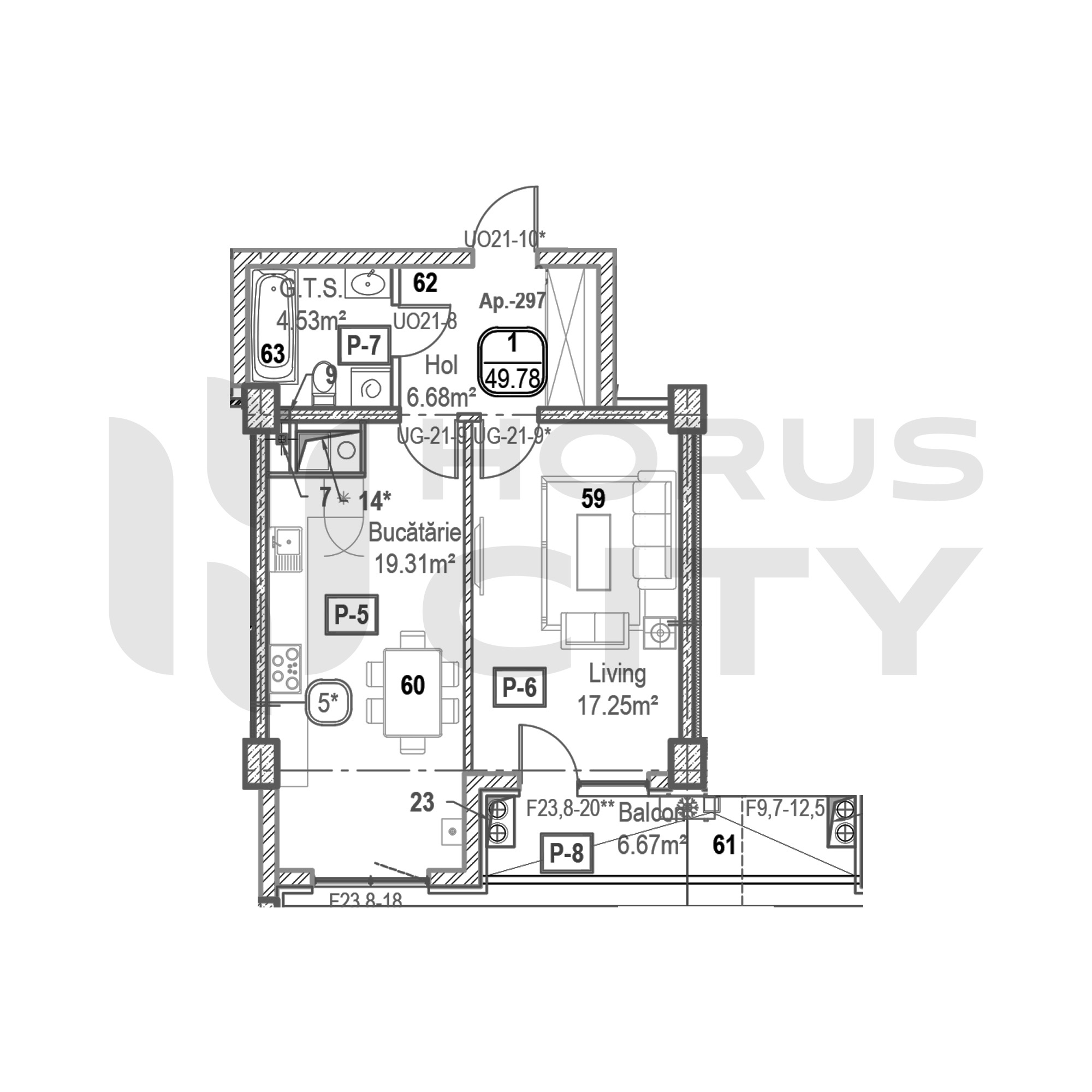 Apartament cu 1 cameră