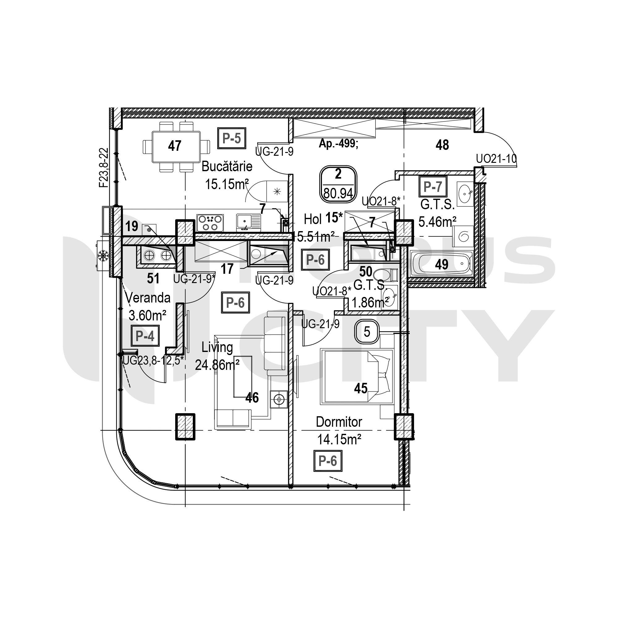 Apartament cu 2 camere