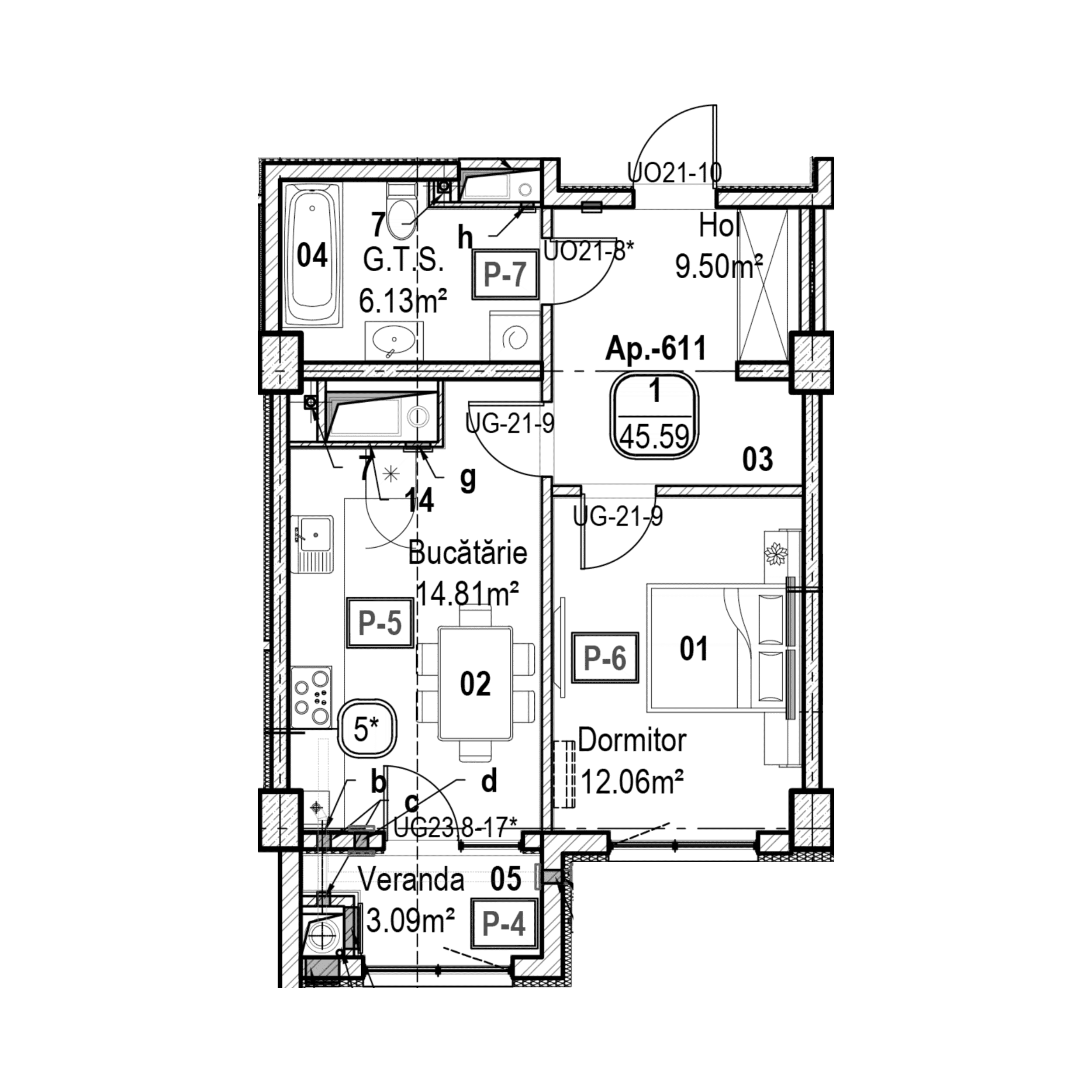 Apartament cu 1 cameră