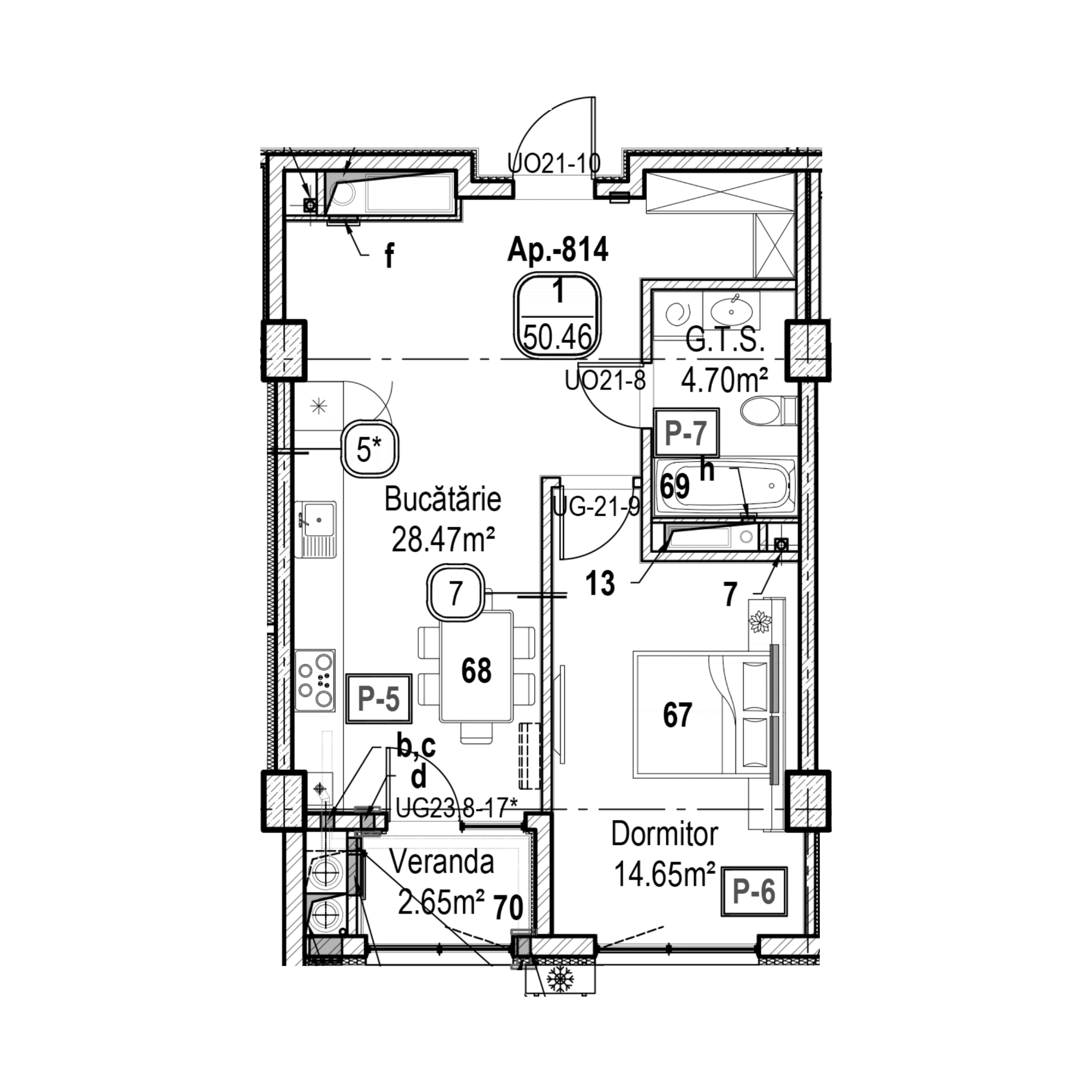 Apartament cu 1 cameră