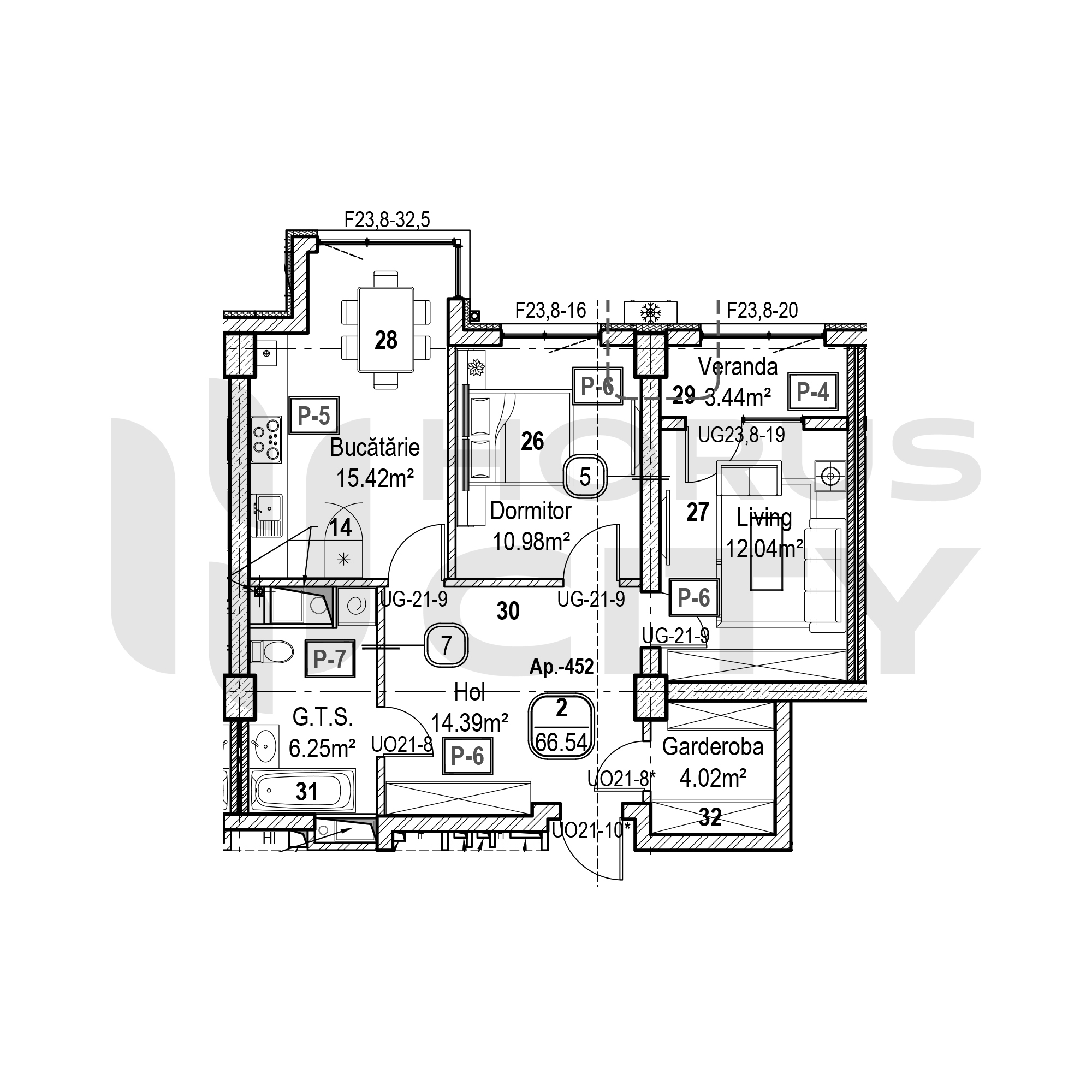 Apartament cu 2 camere