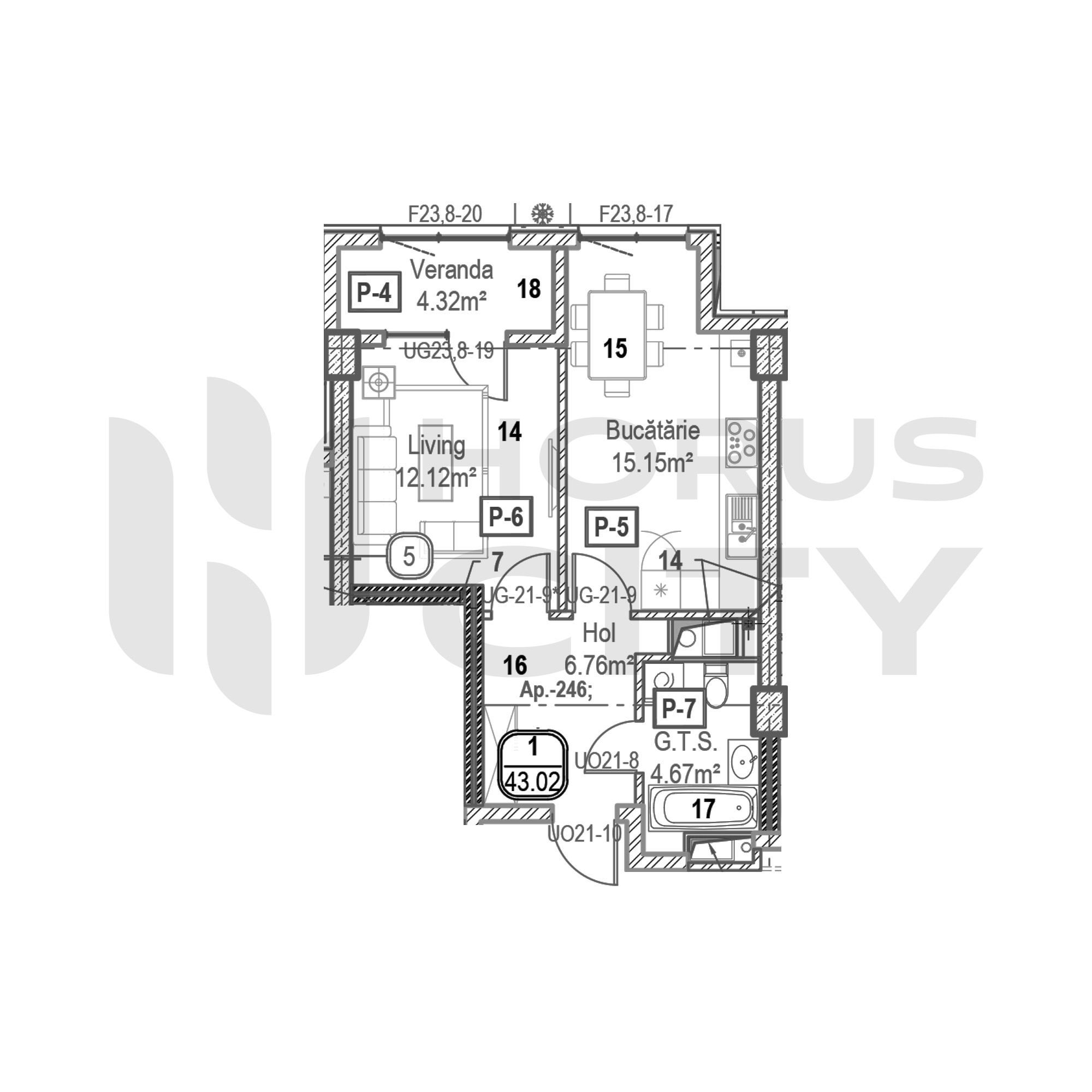 Apartament cu 1 cameră