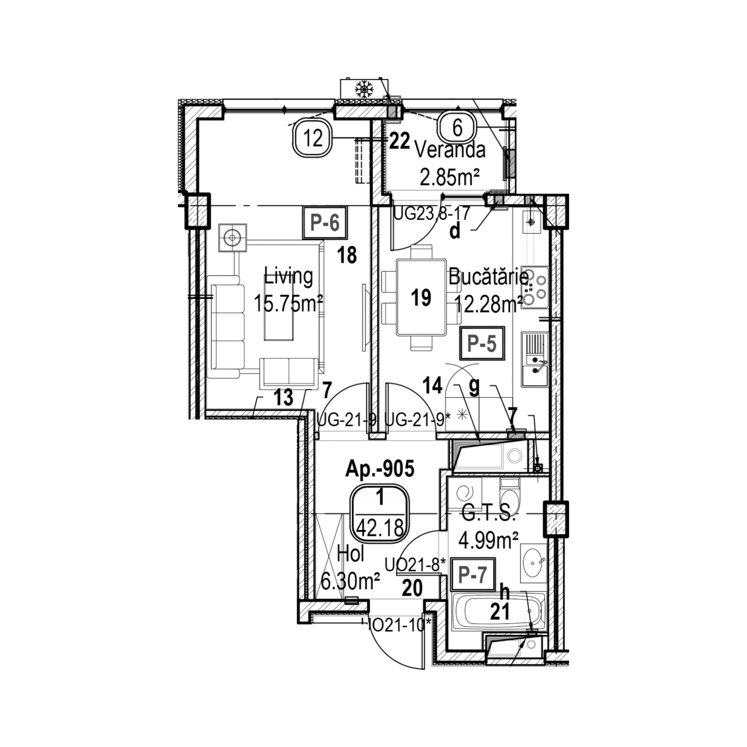 Apartament cu 1 cameră
