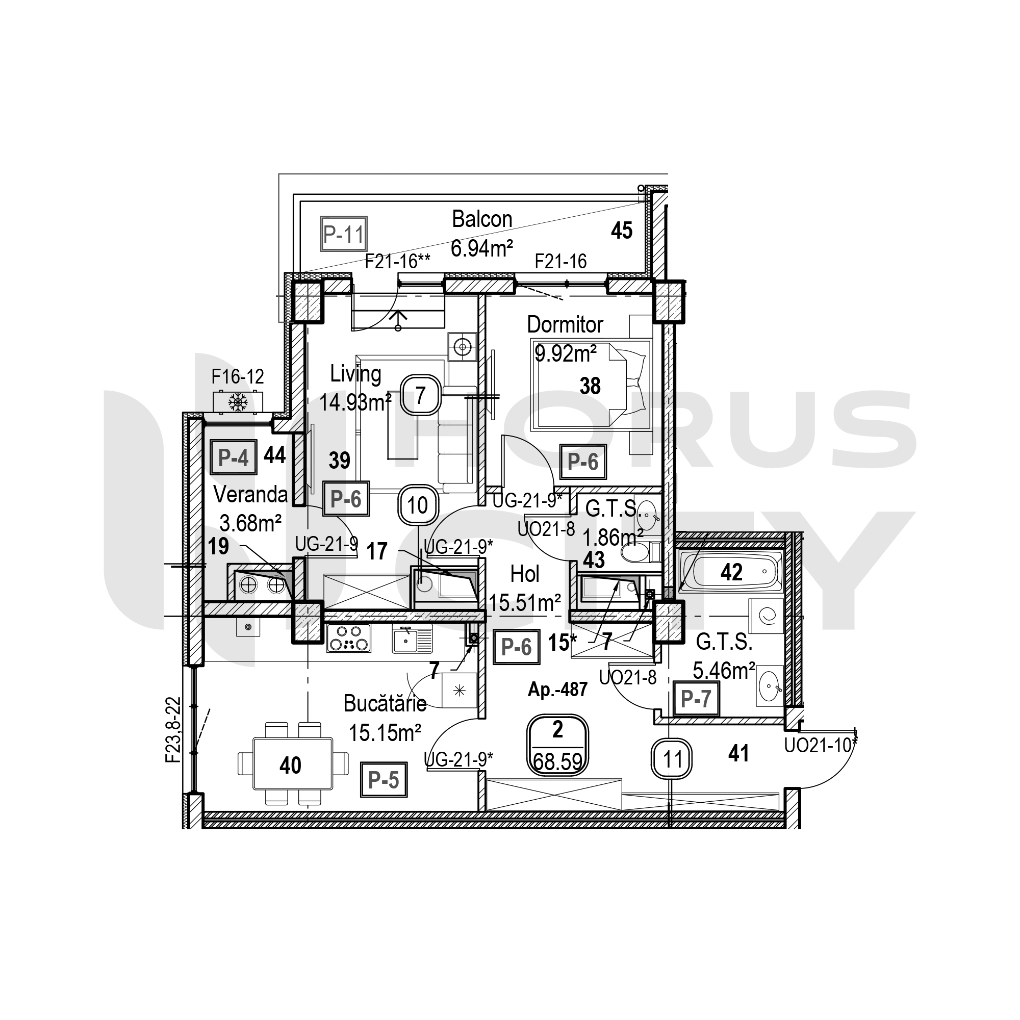 Apartament cu 2 camere