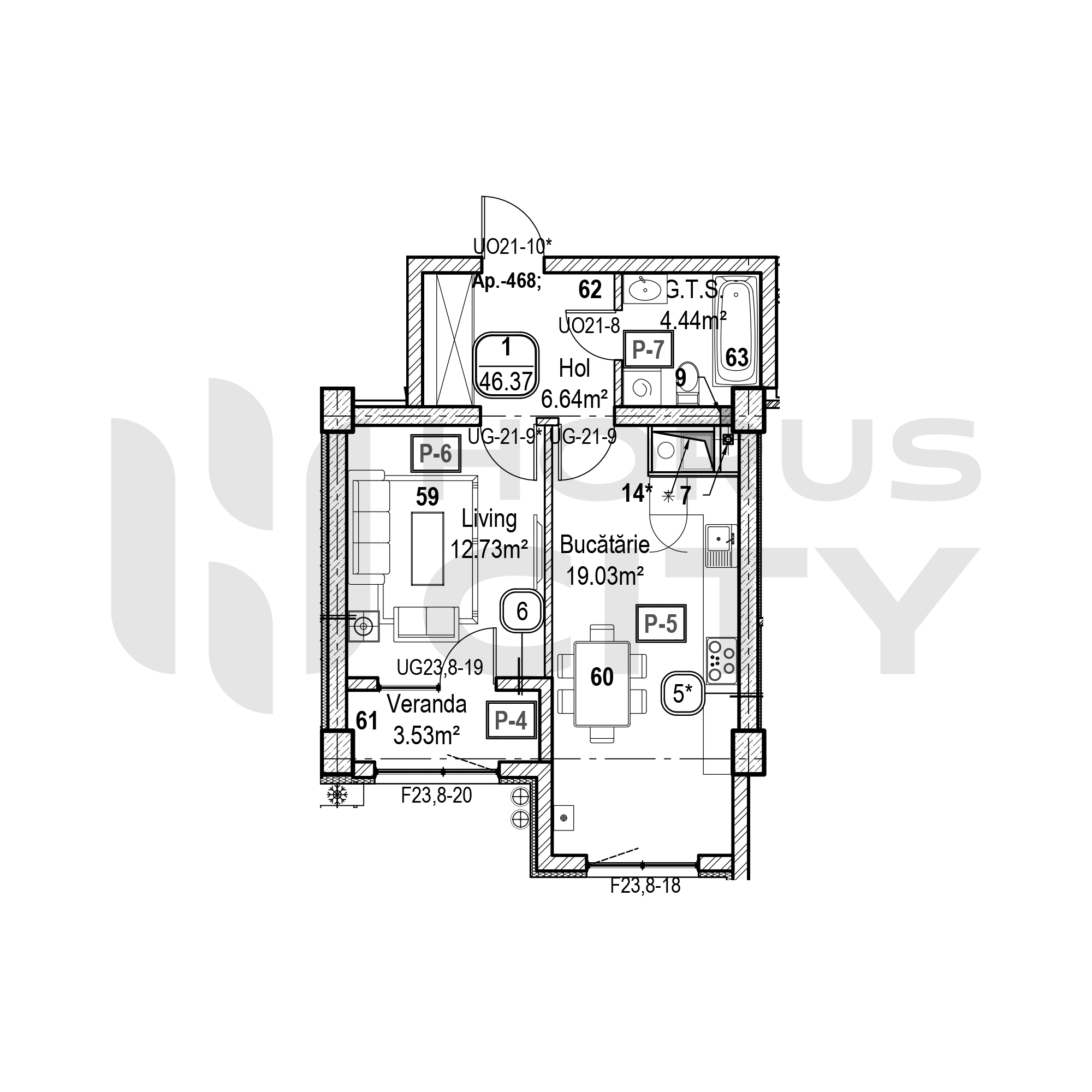 Apartament cu 1 cameră