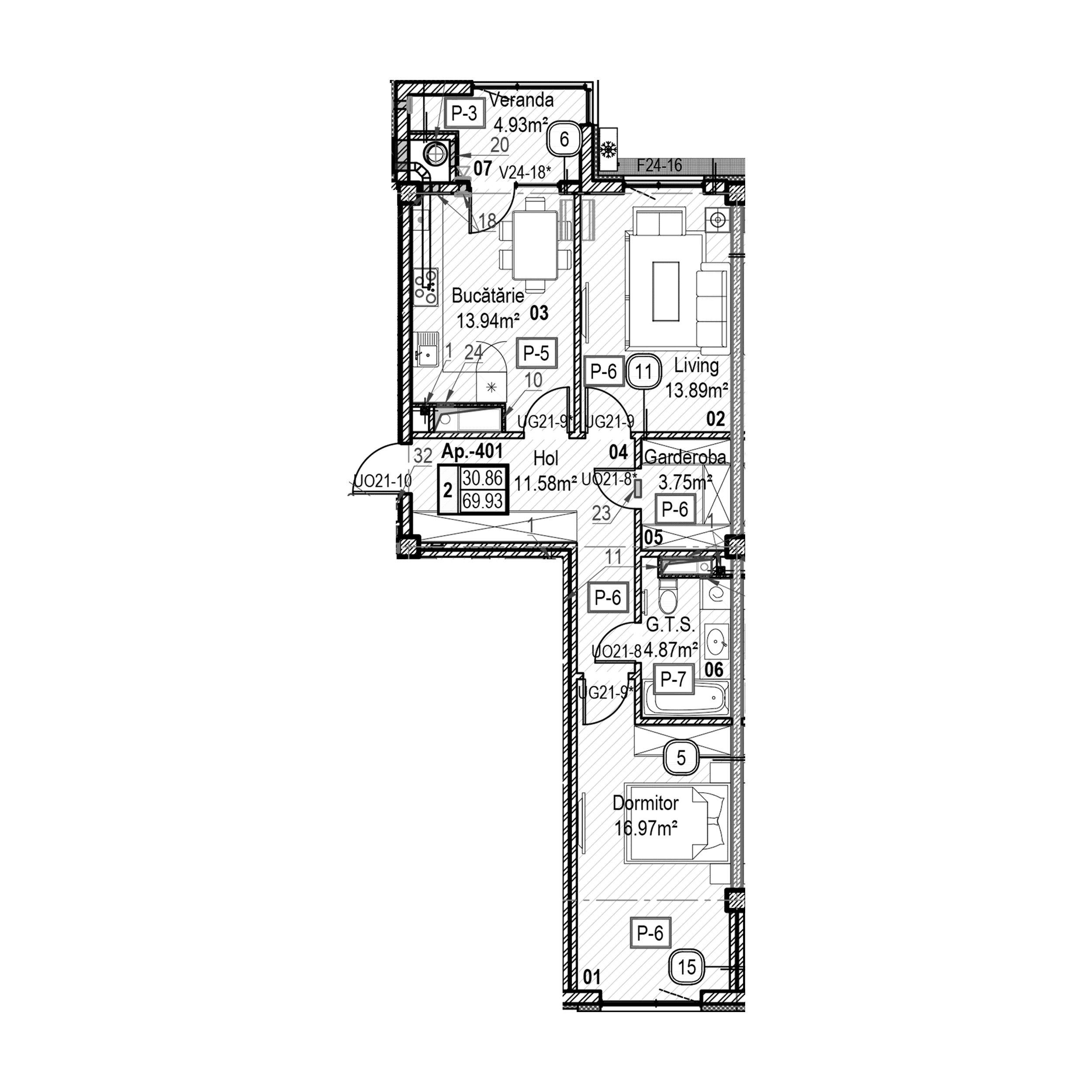 Apartament cu 2 camere