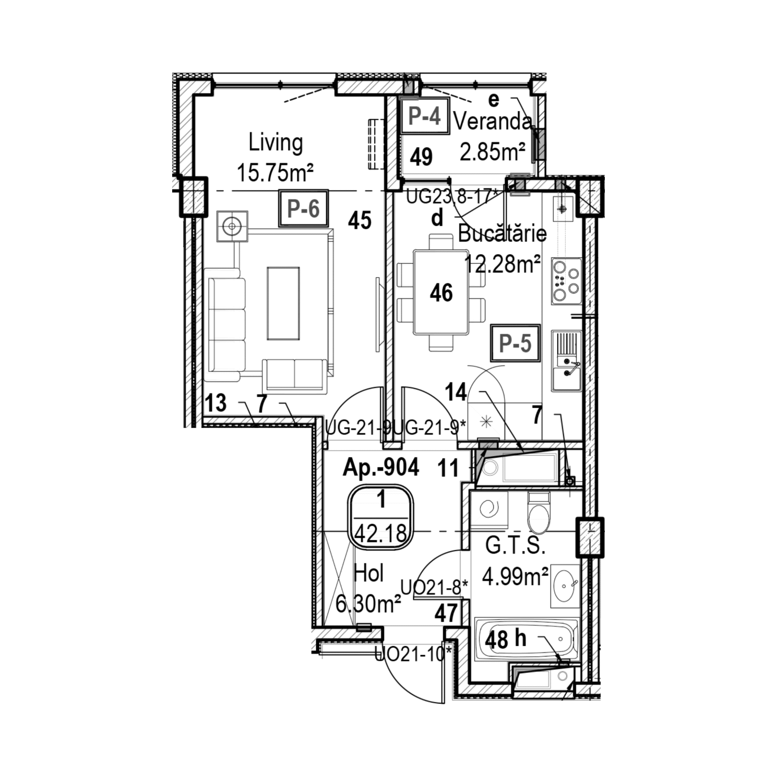 Apartament cu 1 cameră