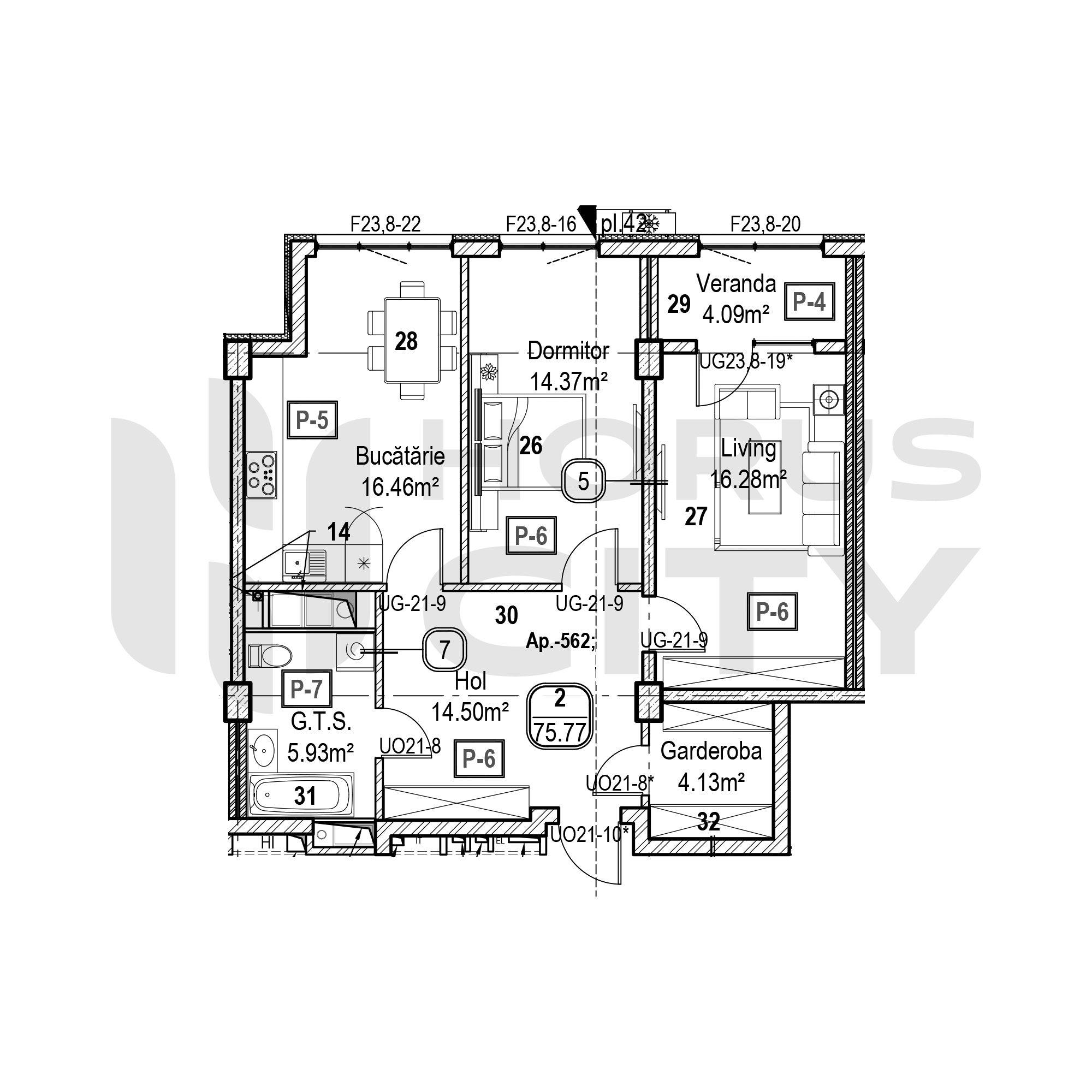Apartament cu 2 camere