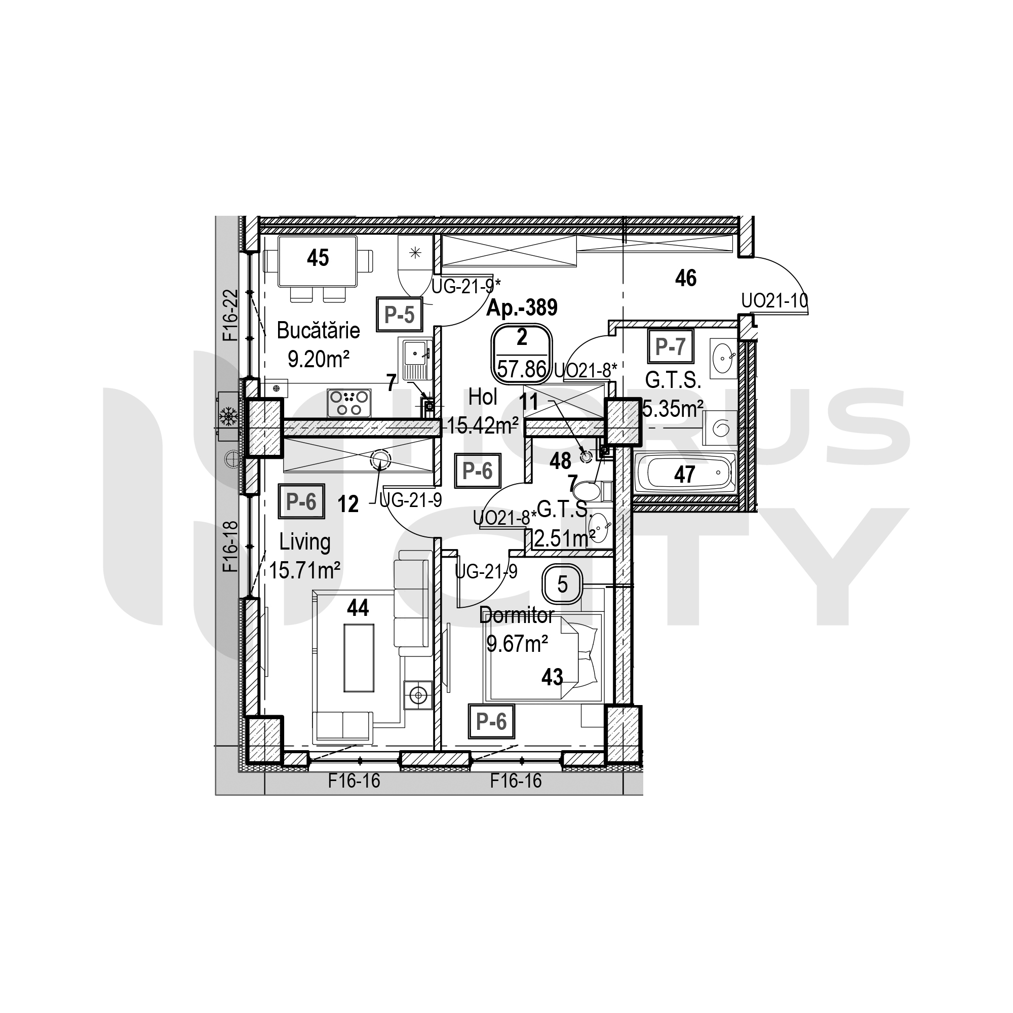 Apartament cu 2 camere