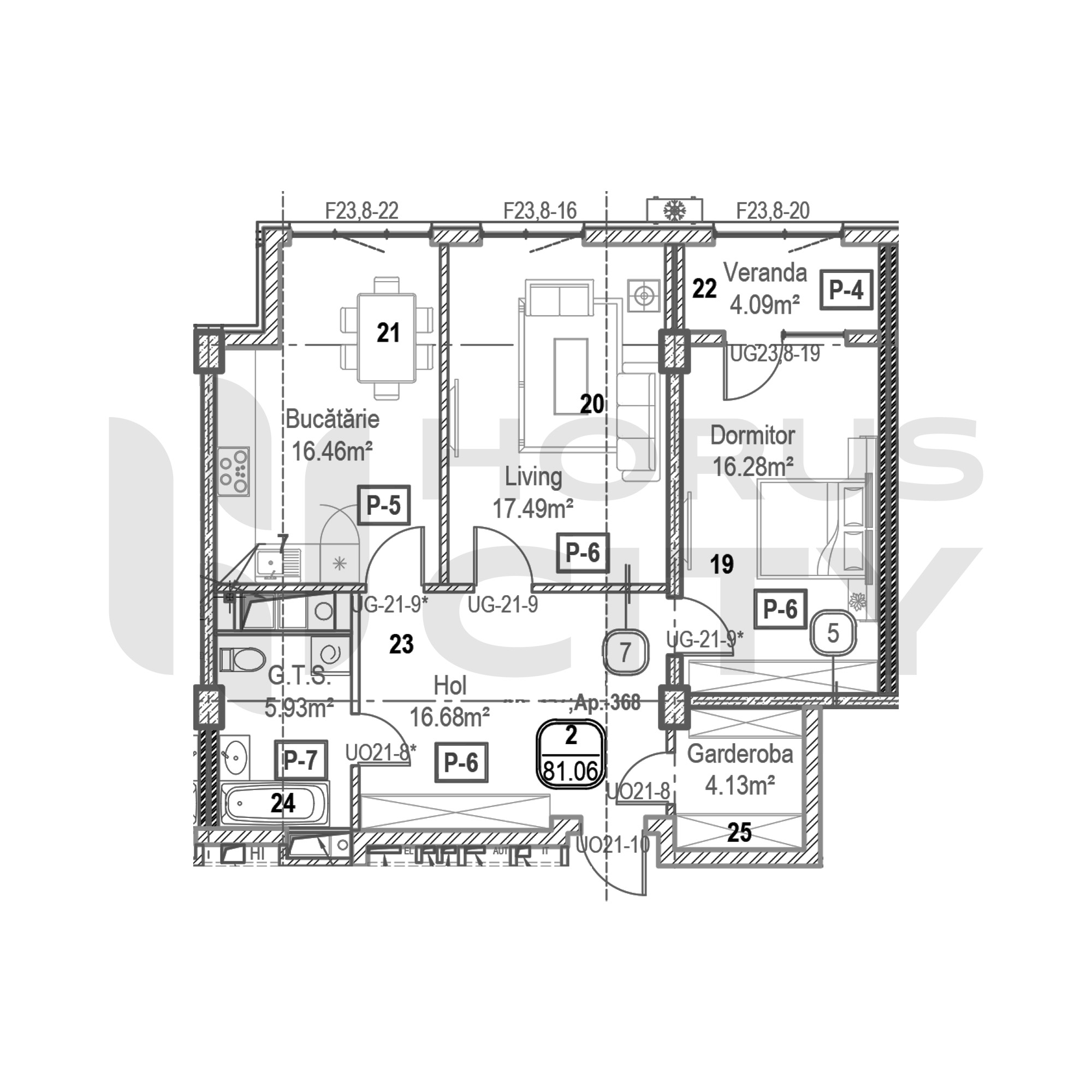 Apartament cu 2 camere