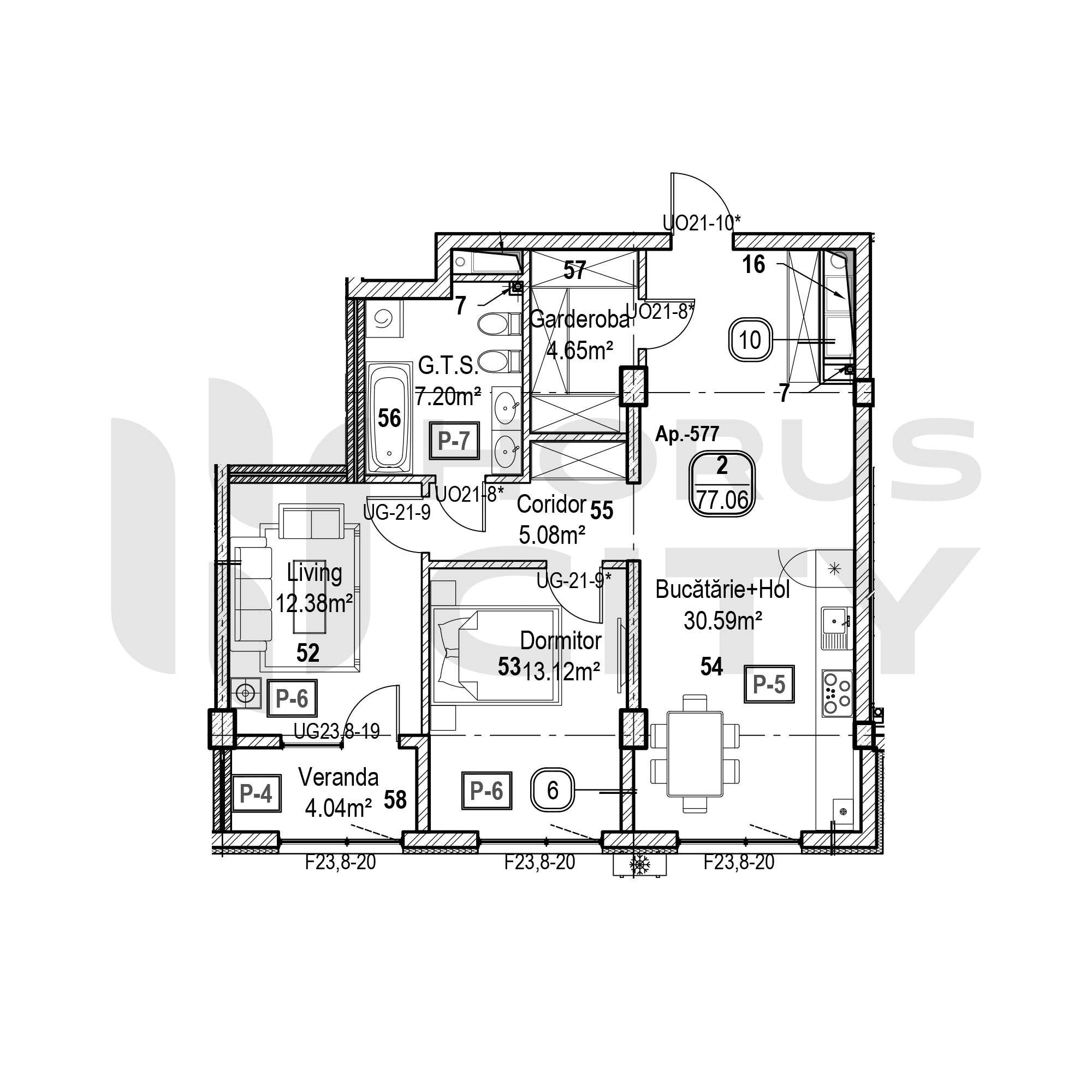 Apartament cu 2 camere