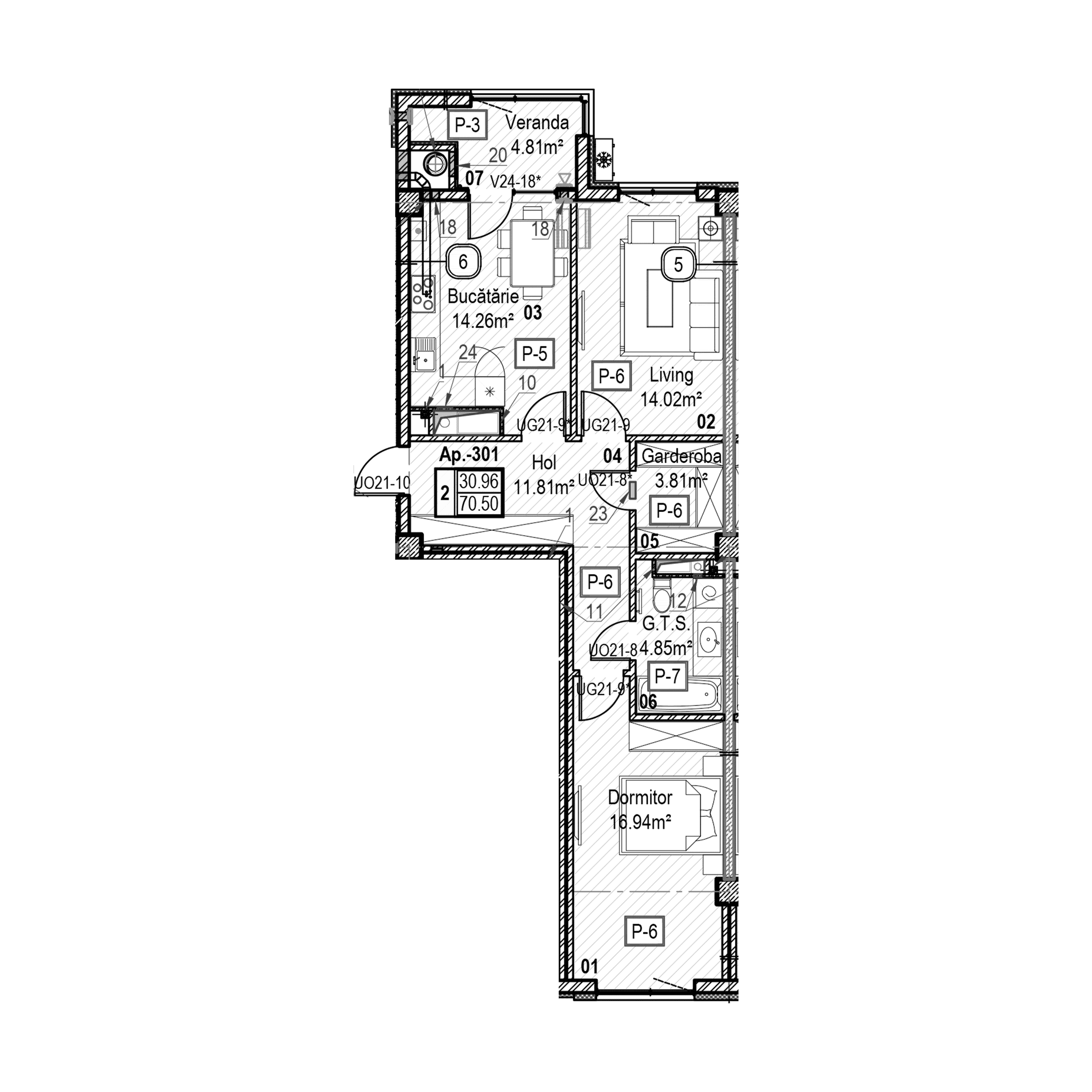 Apartament cu 2 camere
