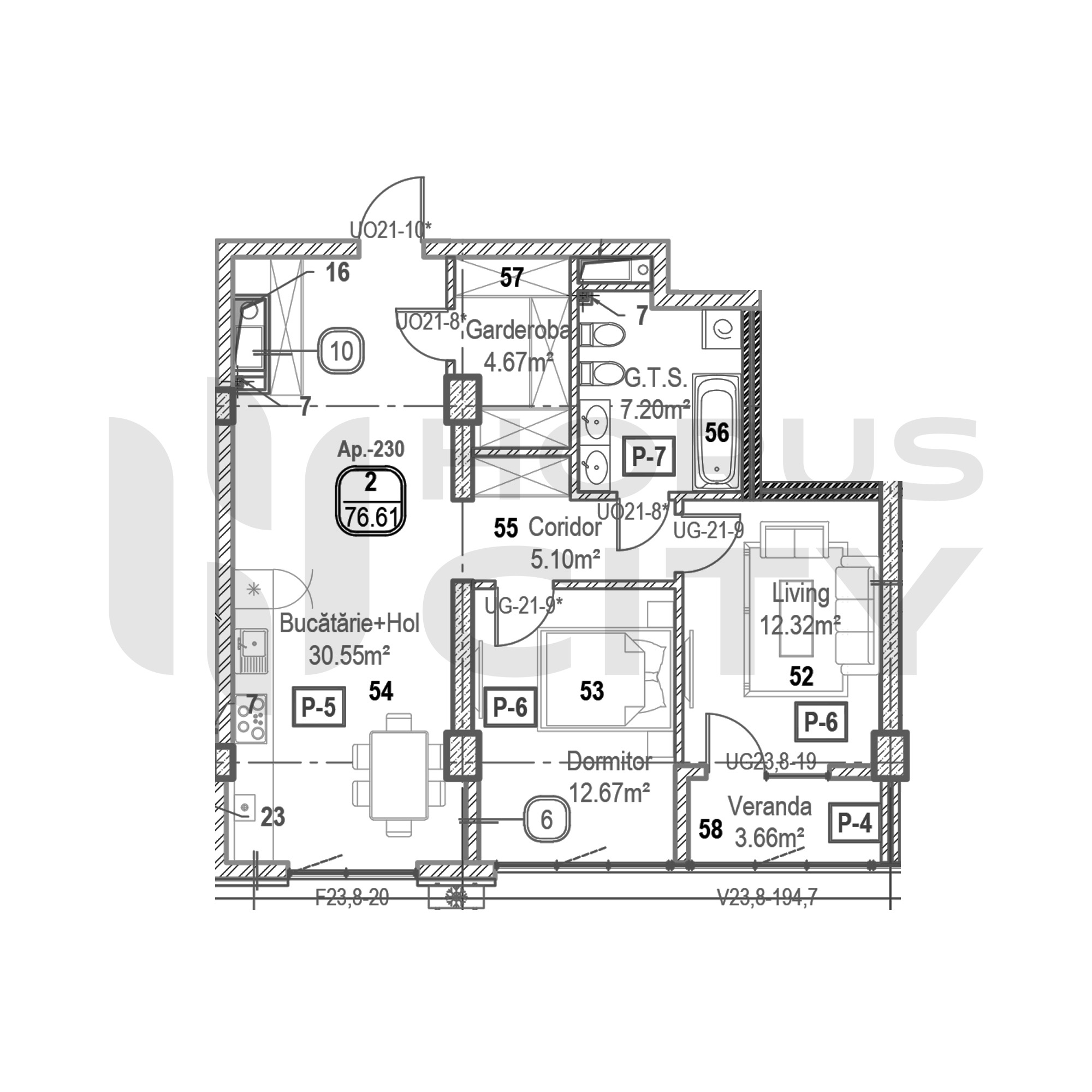 Apartament cu 2 camere
