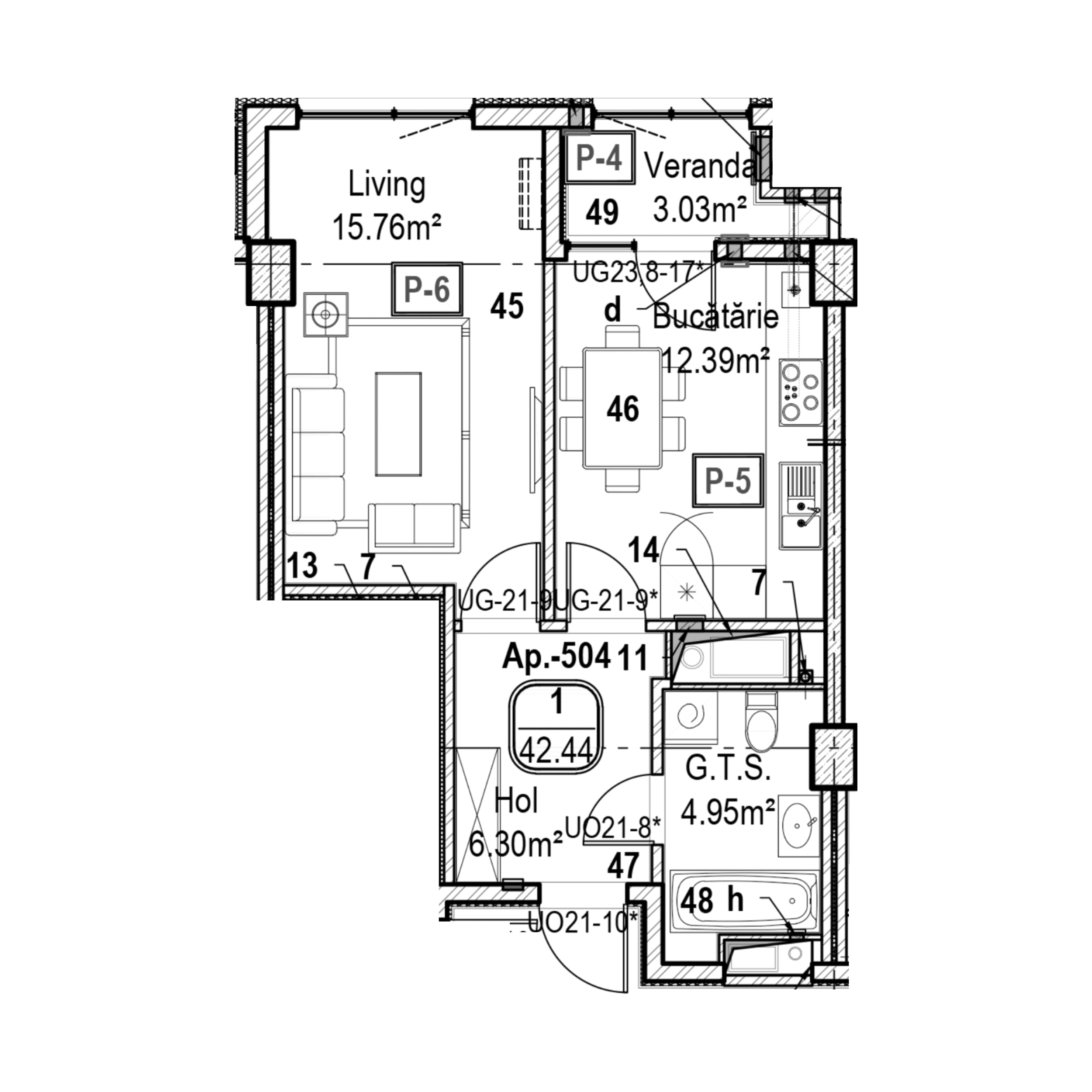 Apartament cu 1 cameră