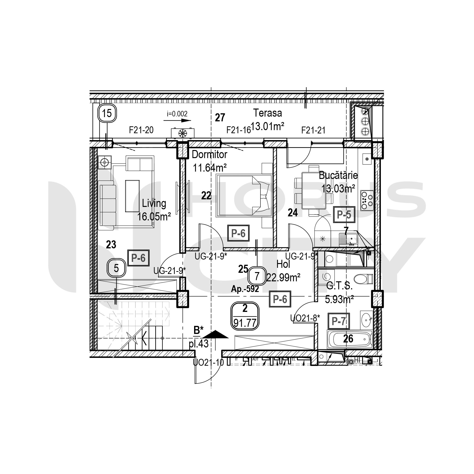 Apartament cu 2 camere