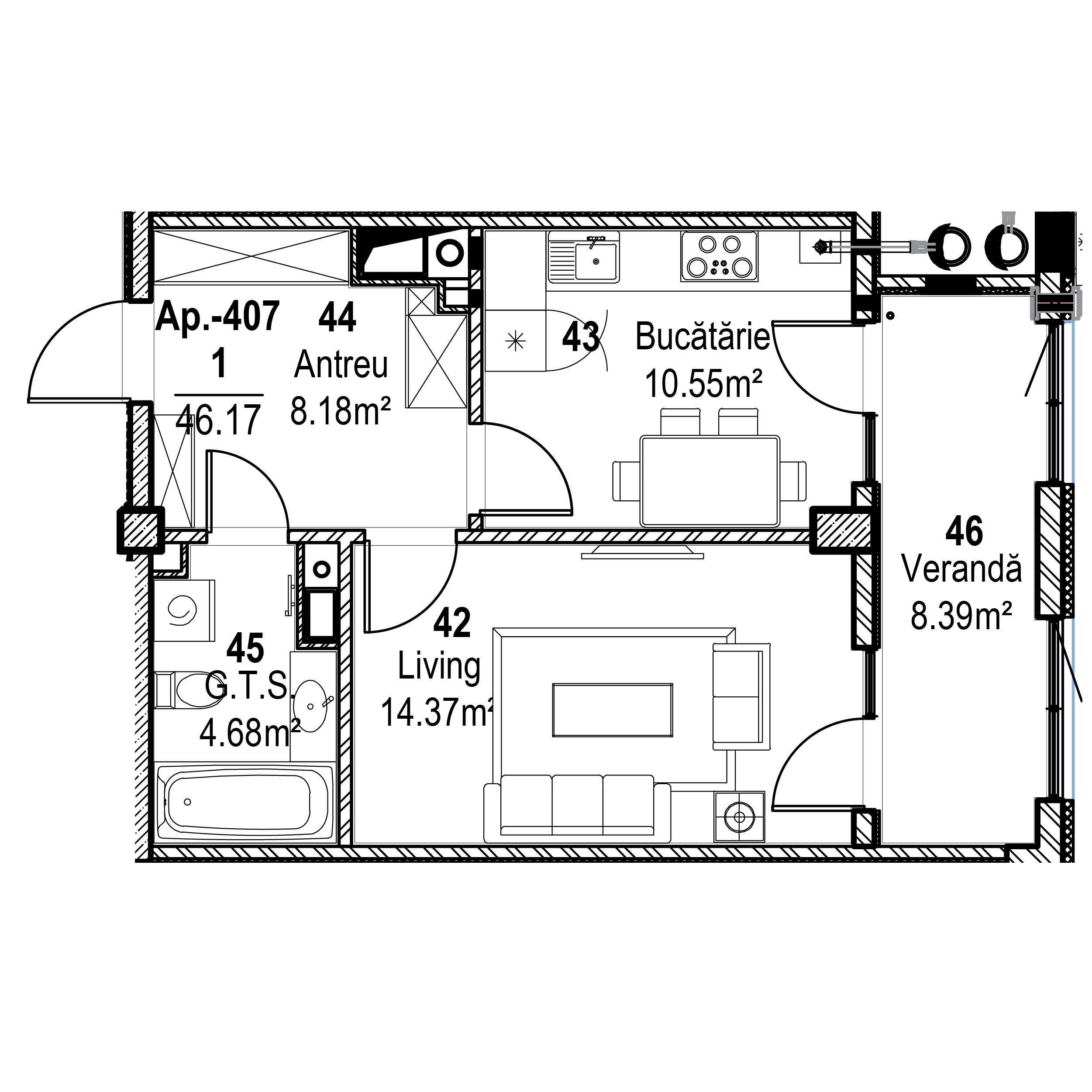 Blocul 1-14 / Etajul 4