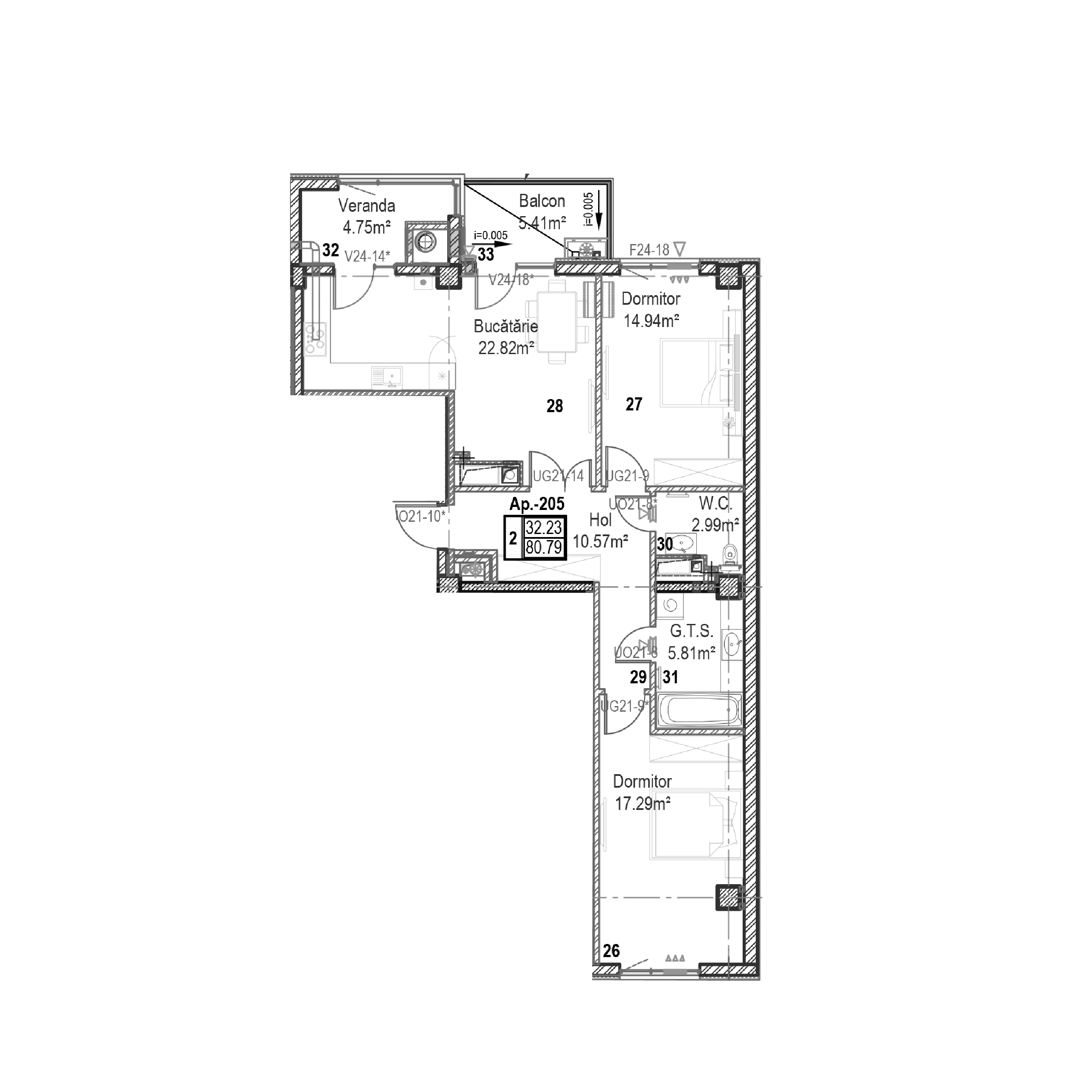 Apartament cu 2 camere