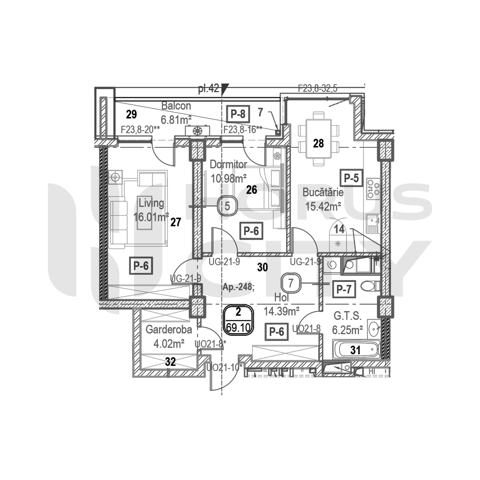 Apartament cu 2 camere