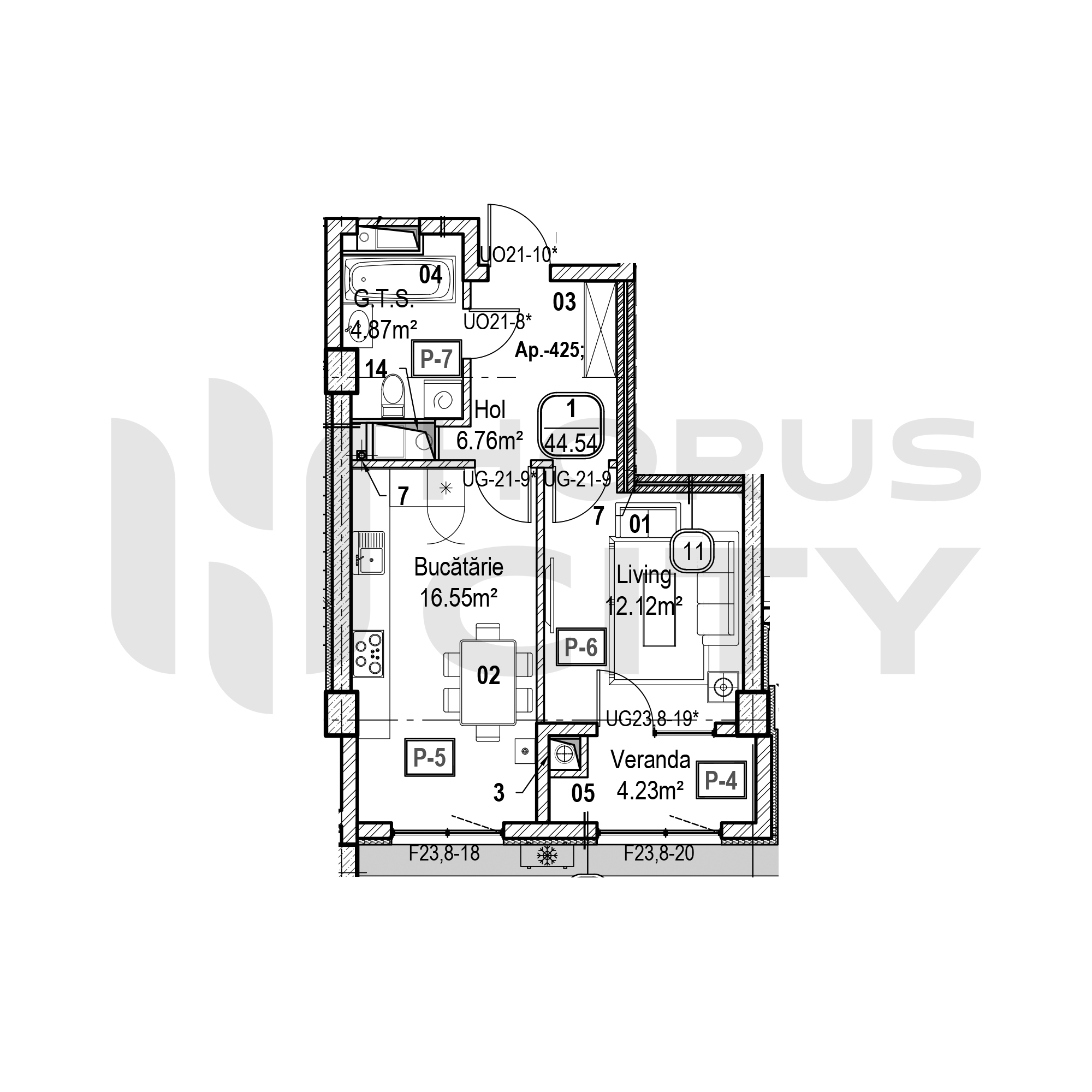 Apartament cu 1 cameră