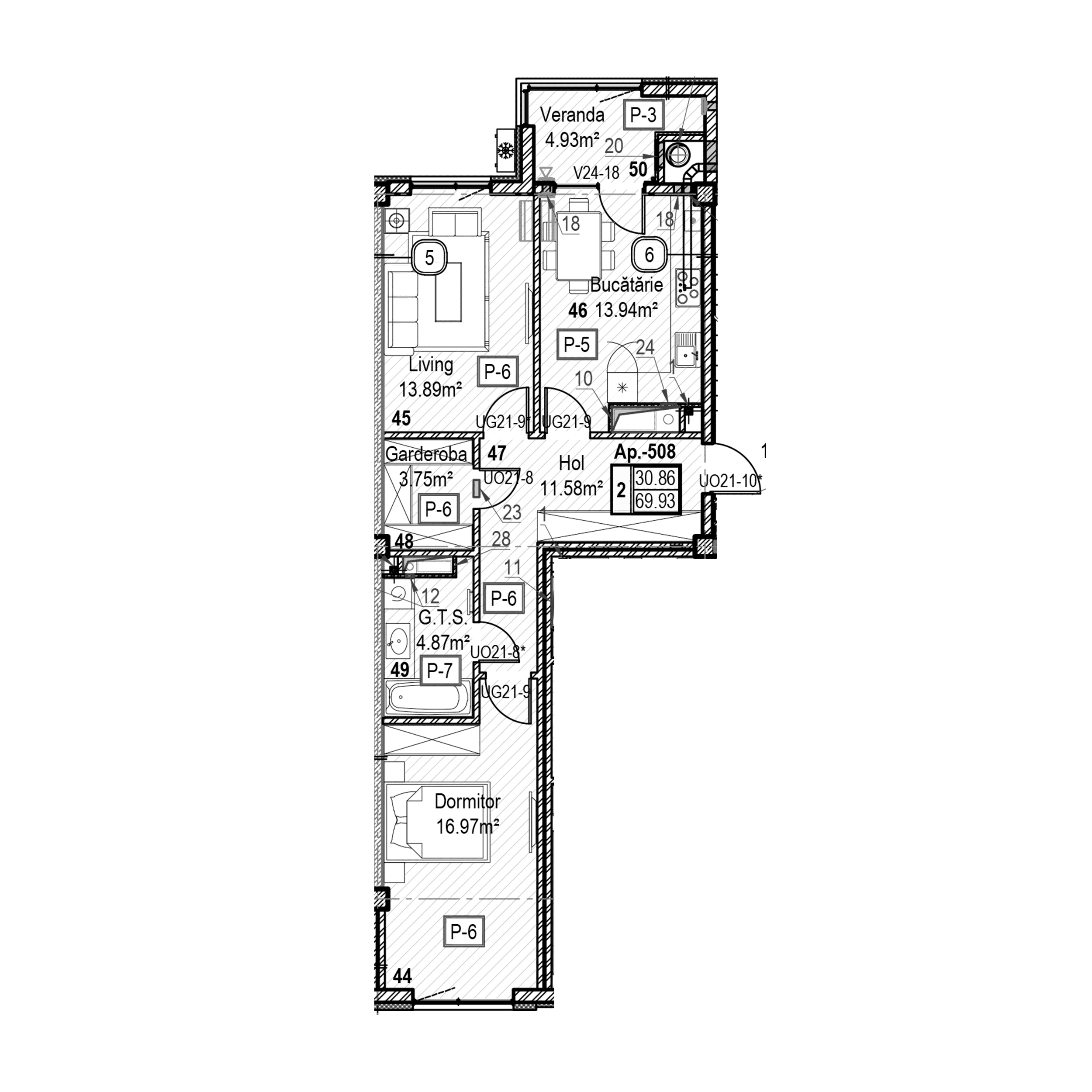 Apartament cu 2 camere