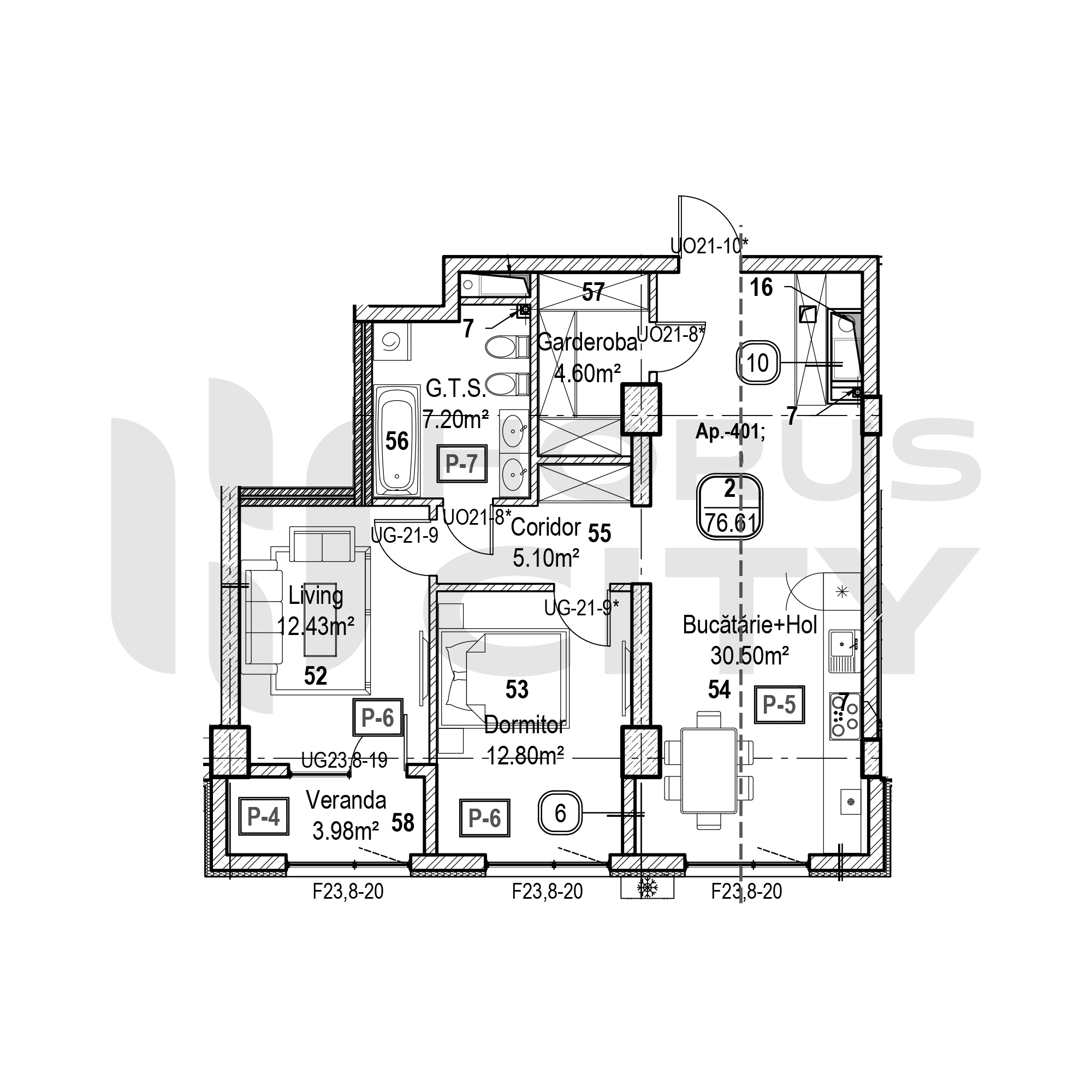 Apartament cu 2 camere