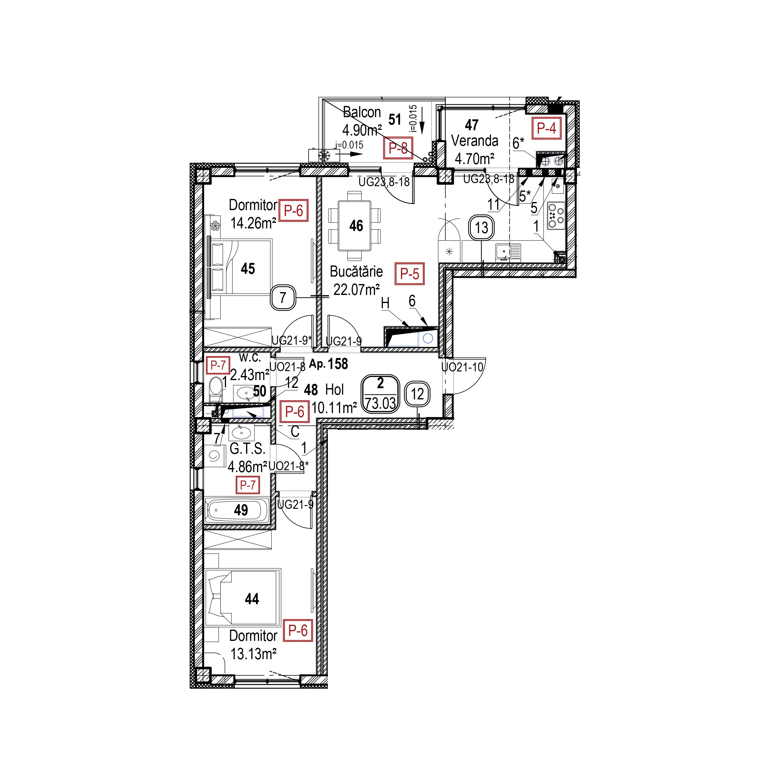 Apartament cu 2 camere