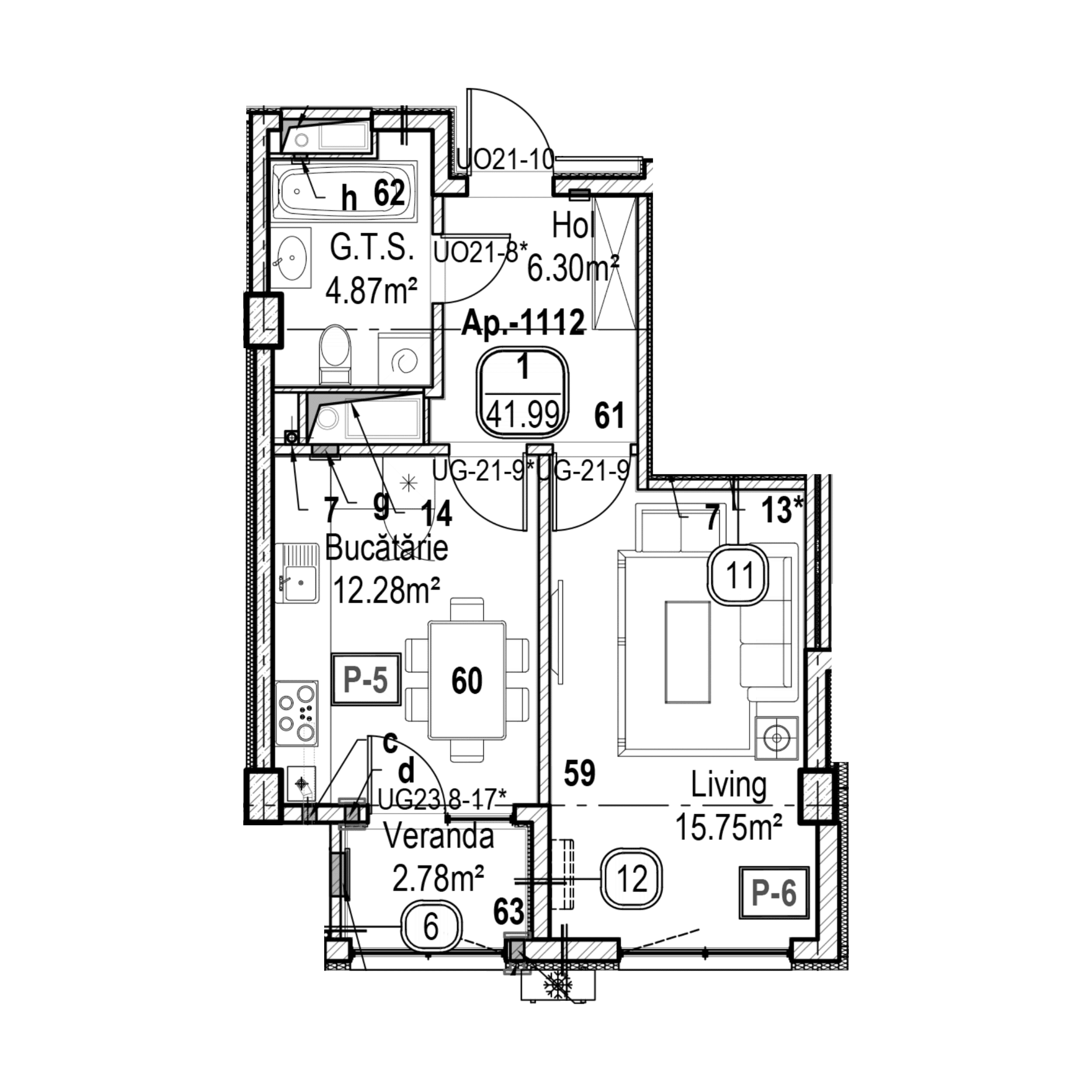 Apartament cu 1 cameră