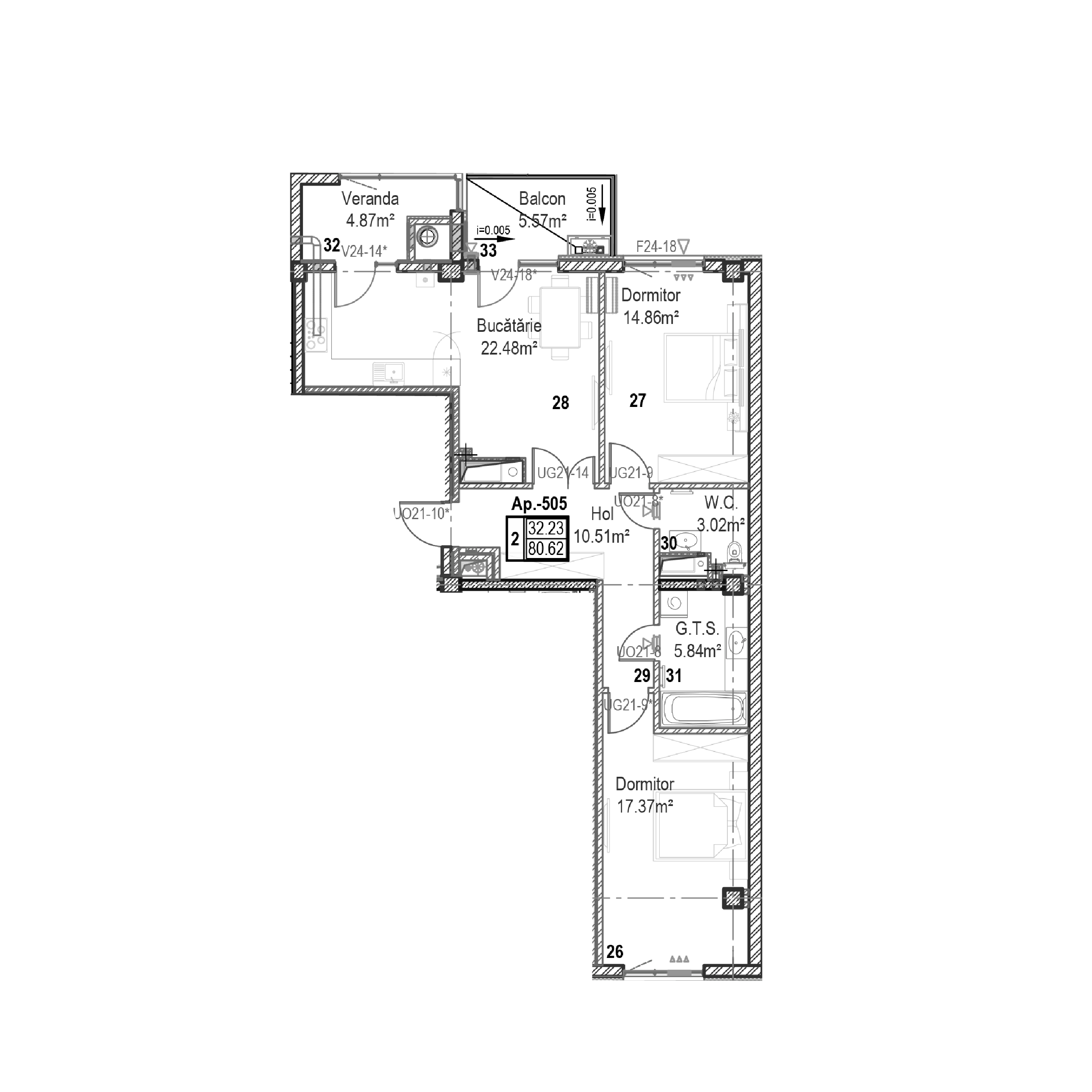 Apartament cu 2 camere