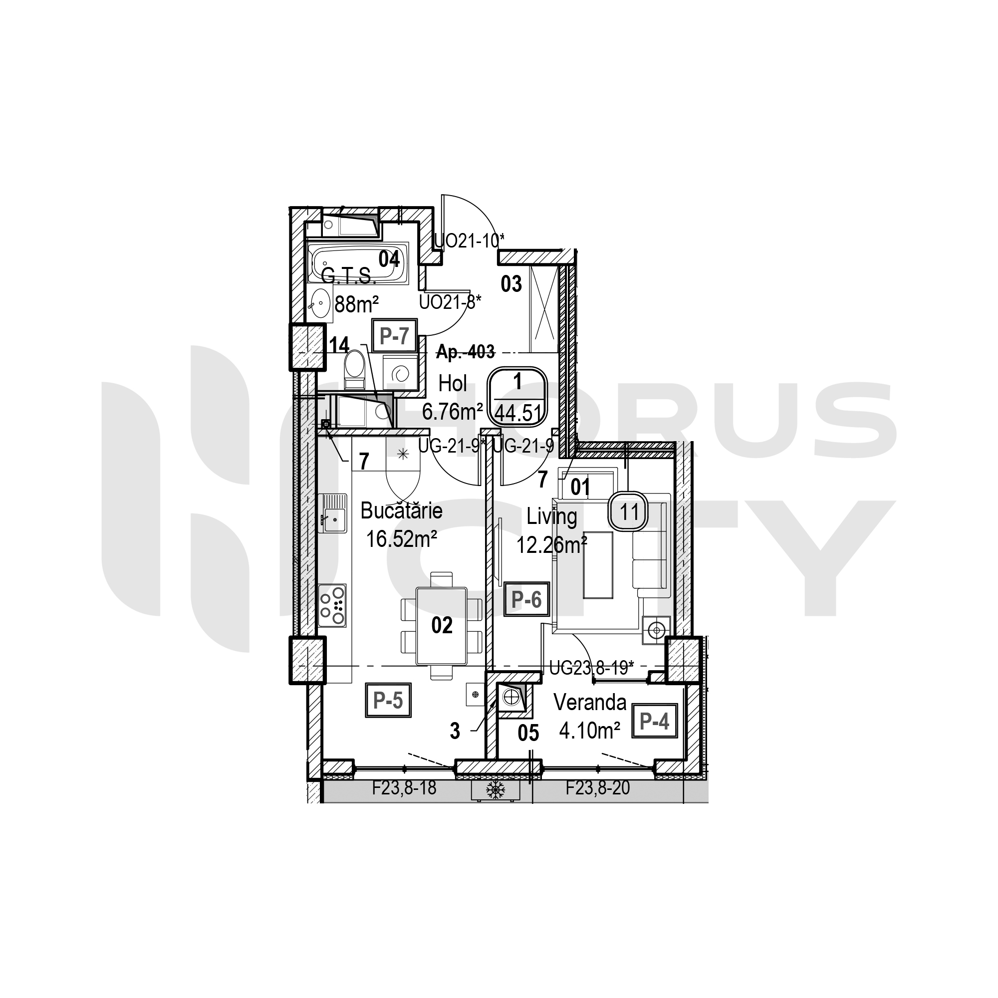 Apartament cu 1 cameră