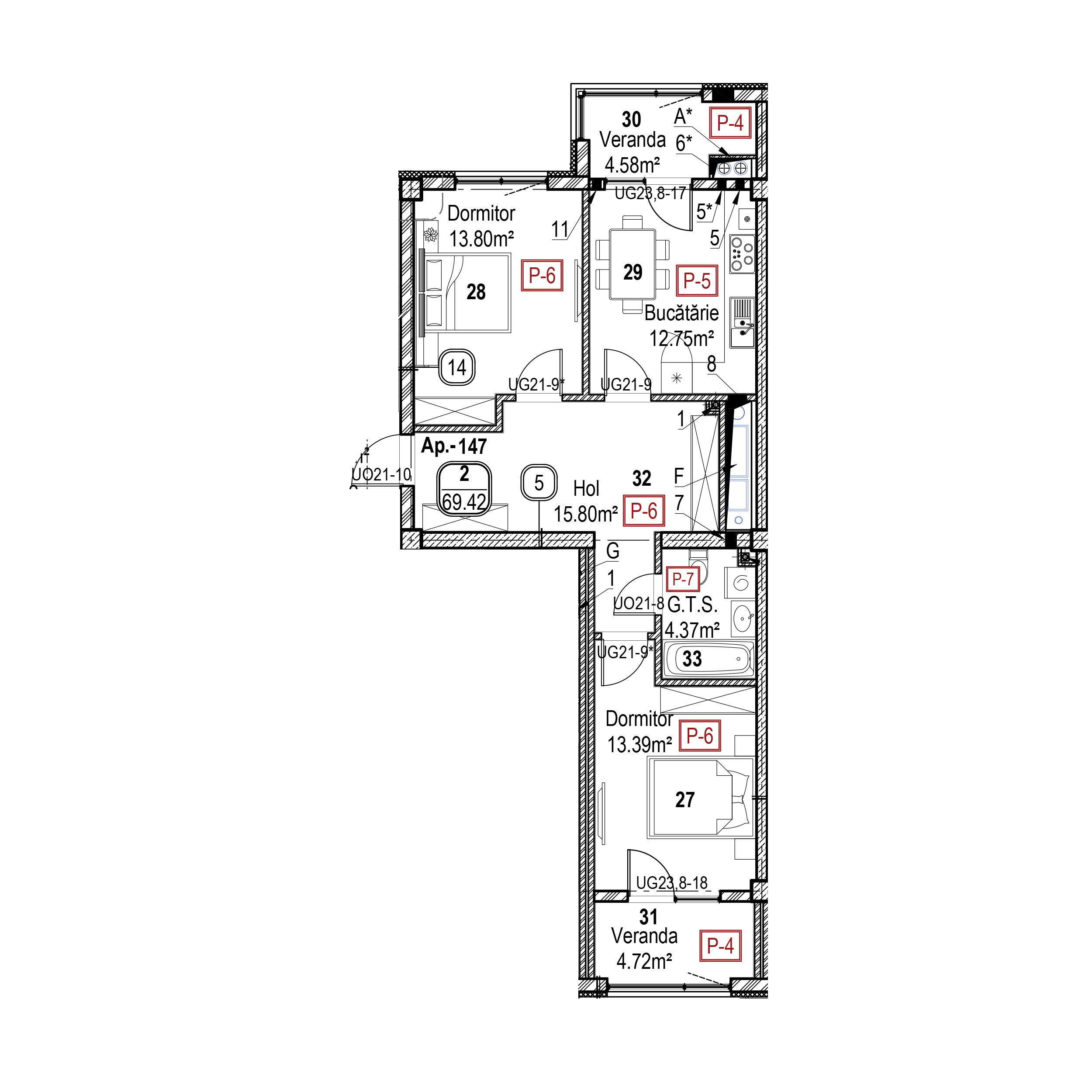 Apartament cu 2 camere