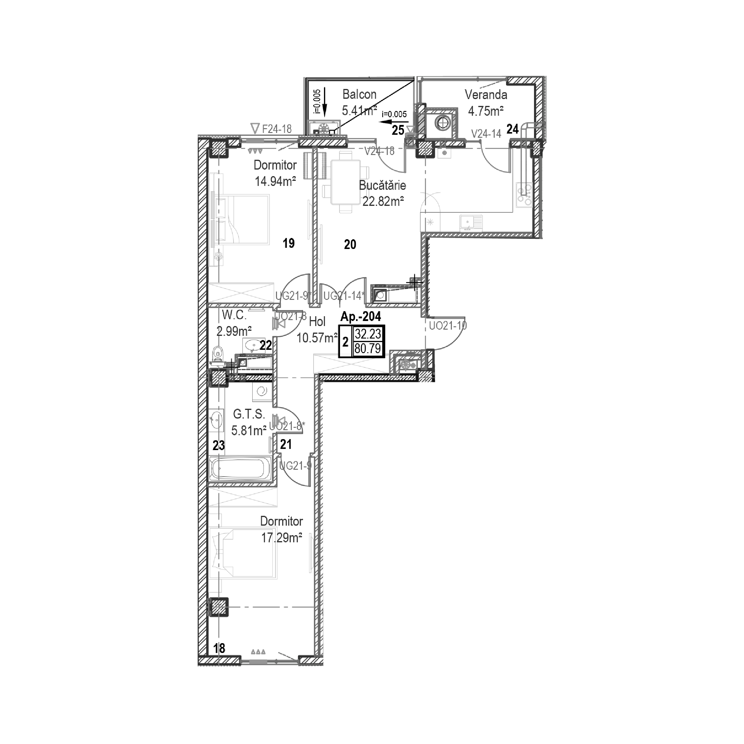 Apartament cu 2 camere