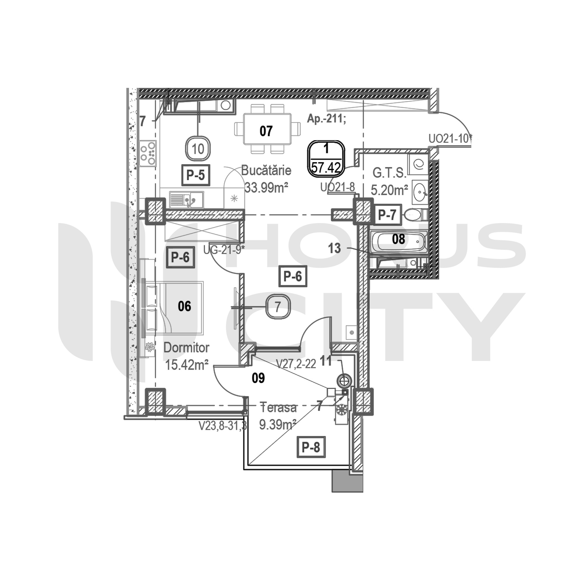 Apartament cu 1 cameră