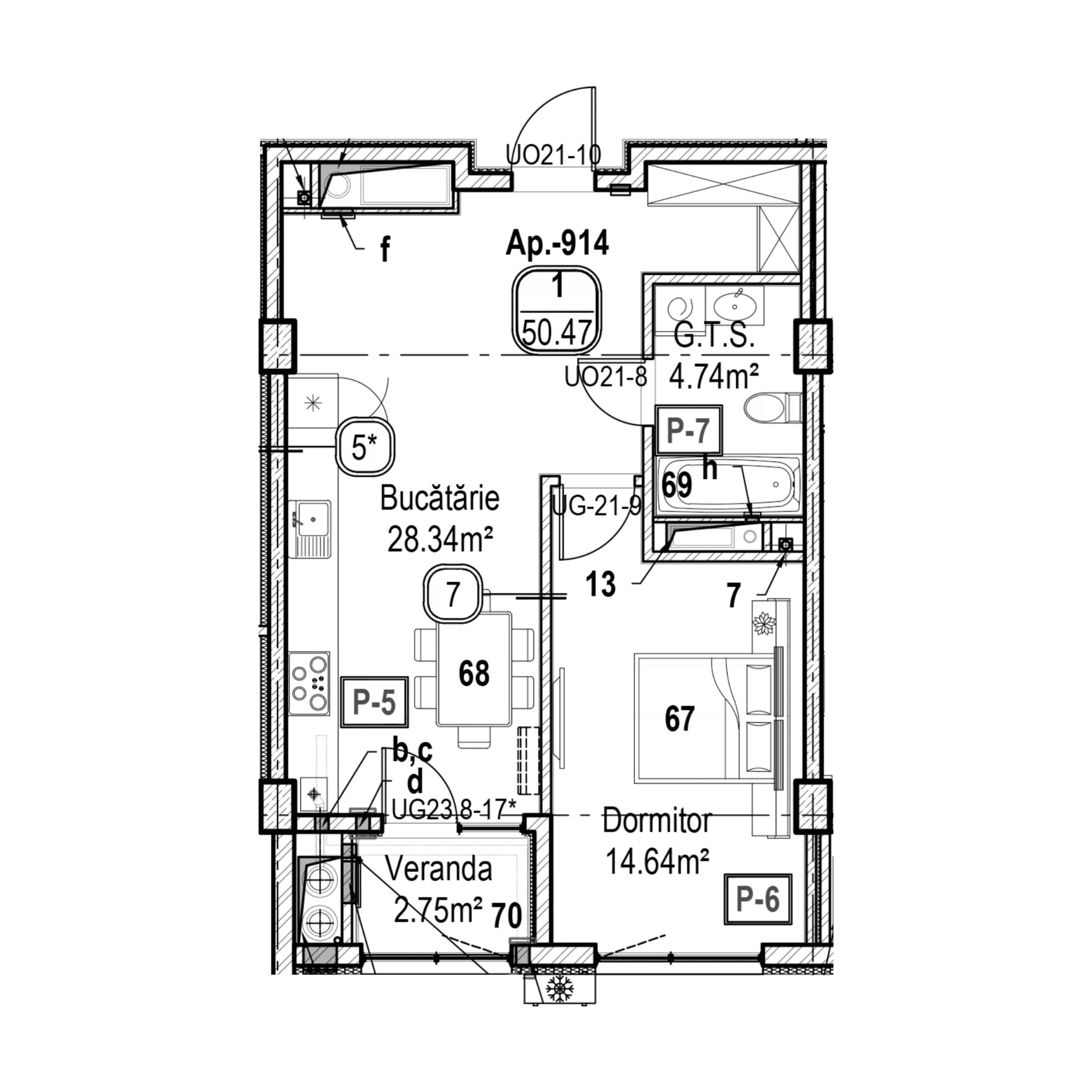 Apartament cu 1 cameră