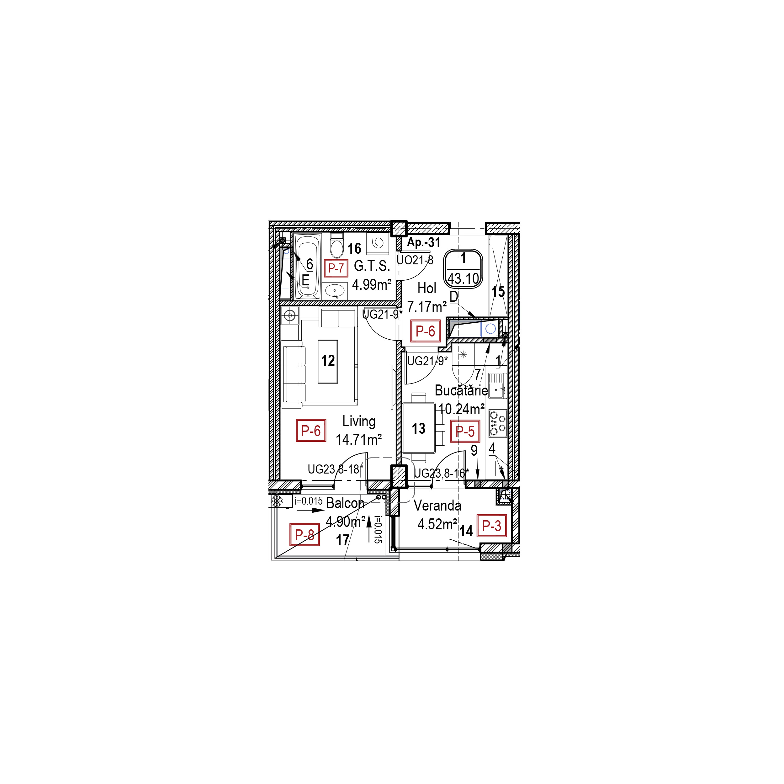 Apartament cu 1 cameră
