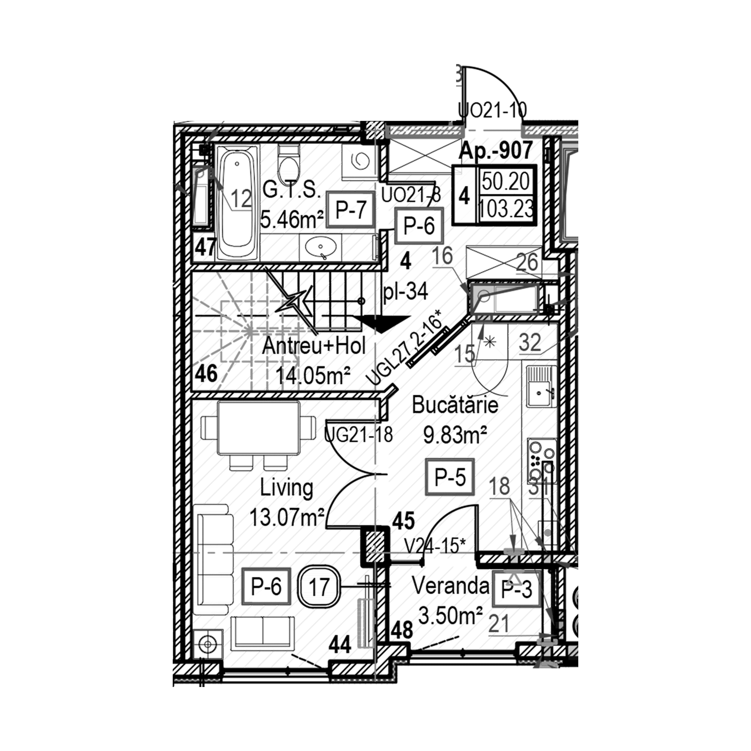 Blocul 1-22 / Etajul 9