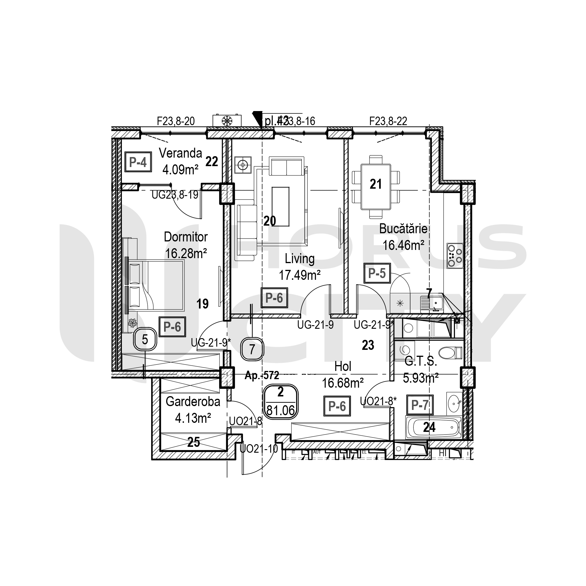 Apartament cu 2 camere