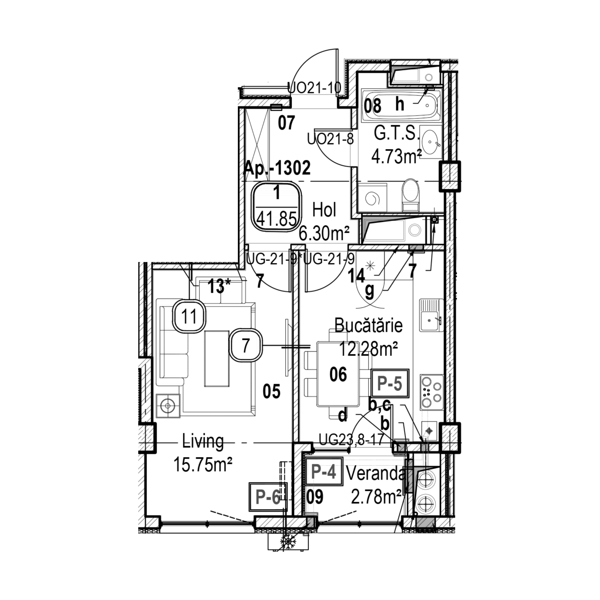 Apartament cu 1 cameră
