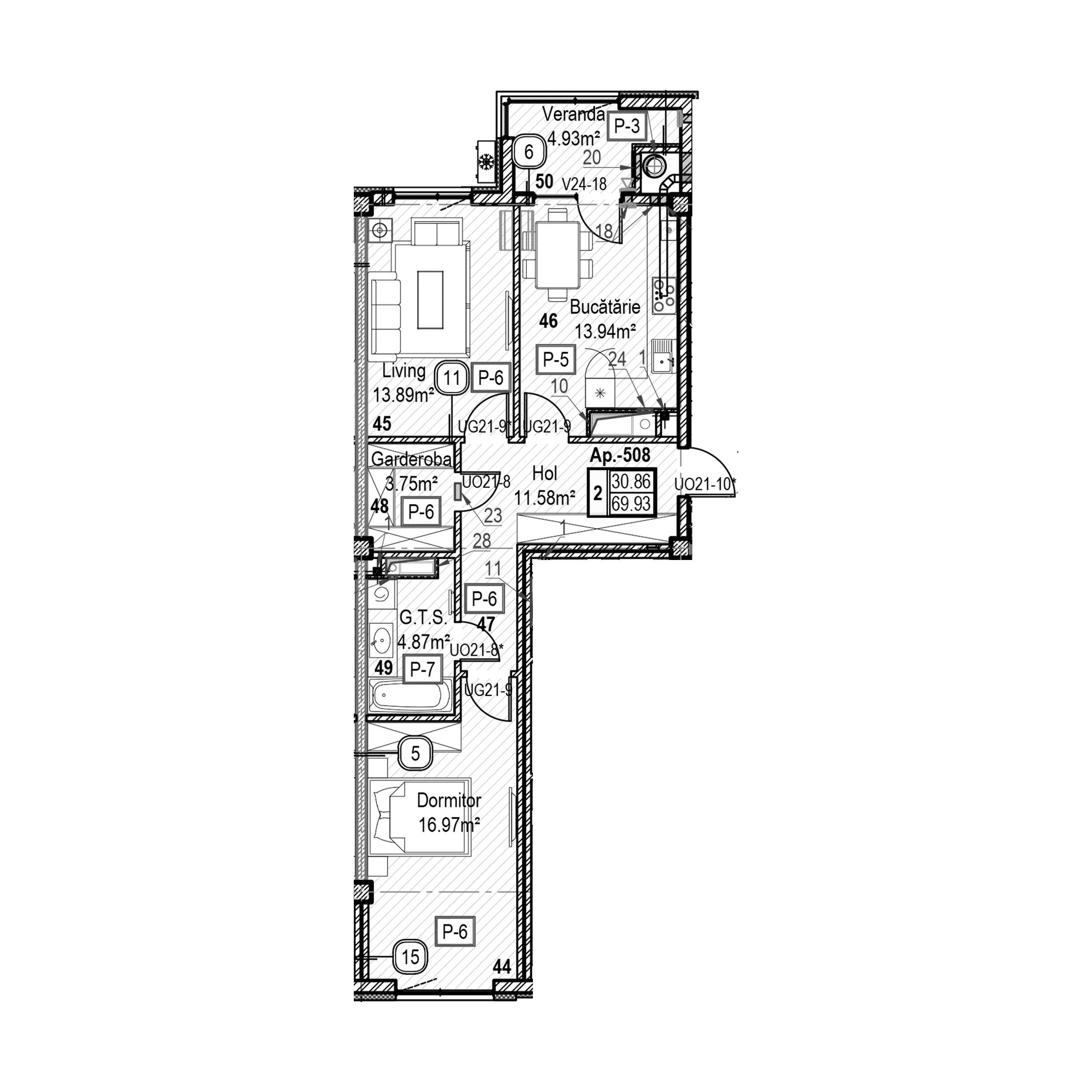 Apartament cu 2 camere