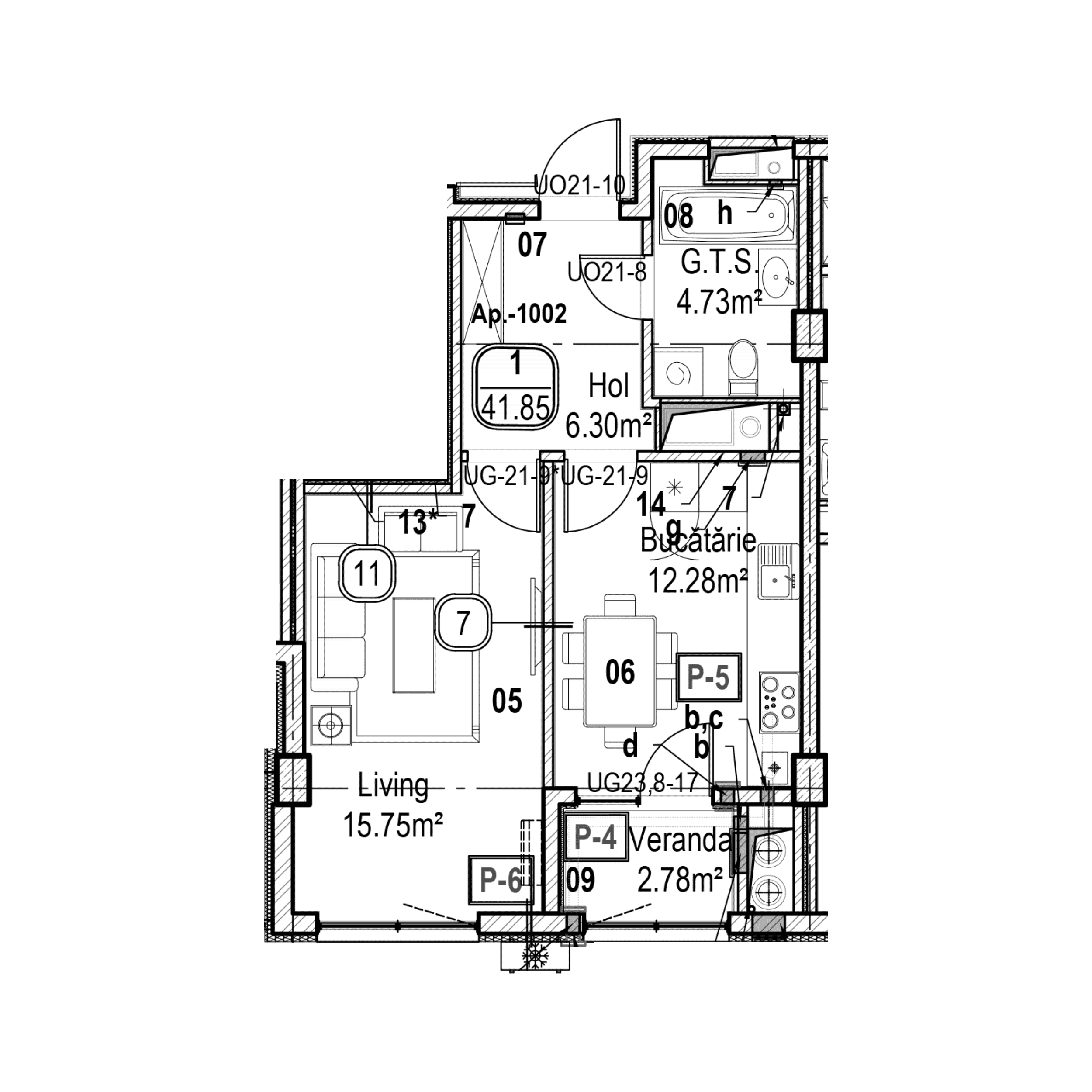 Apartament cu 1 cameră