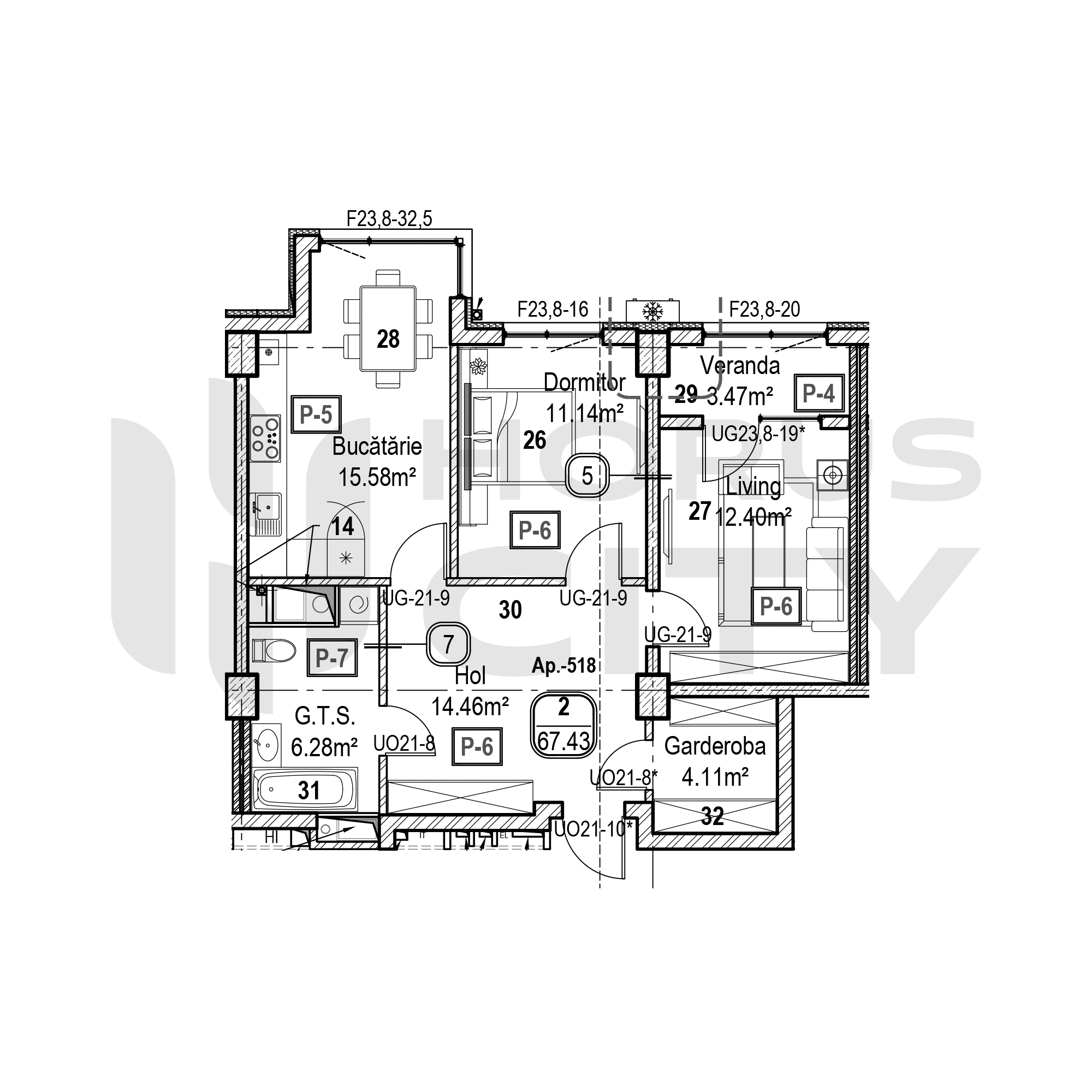 Apartament cu 2 camere