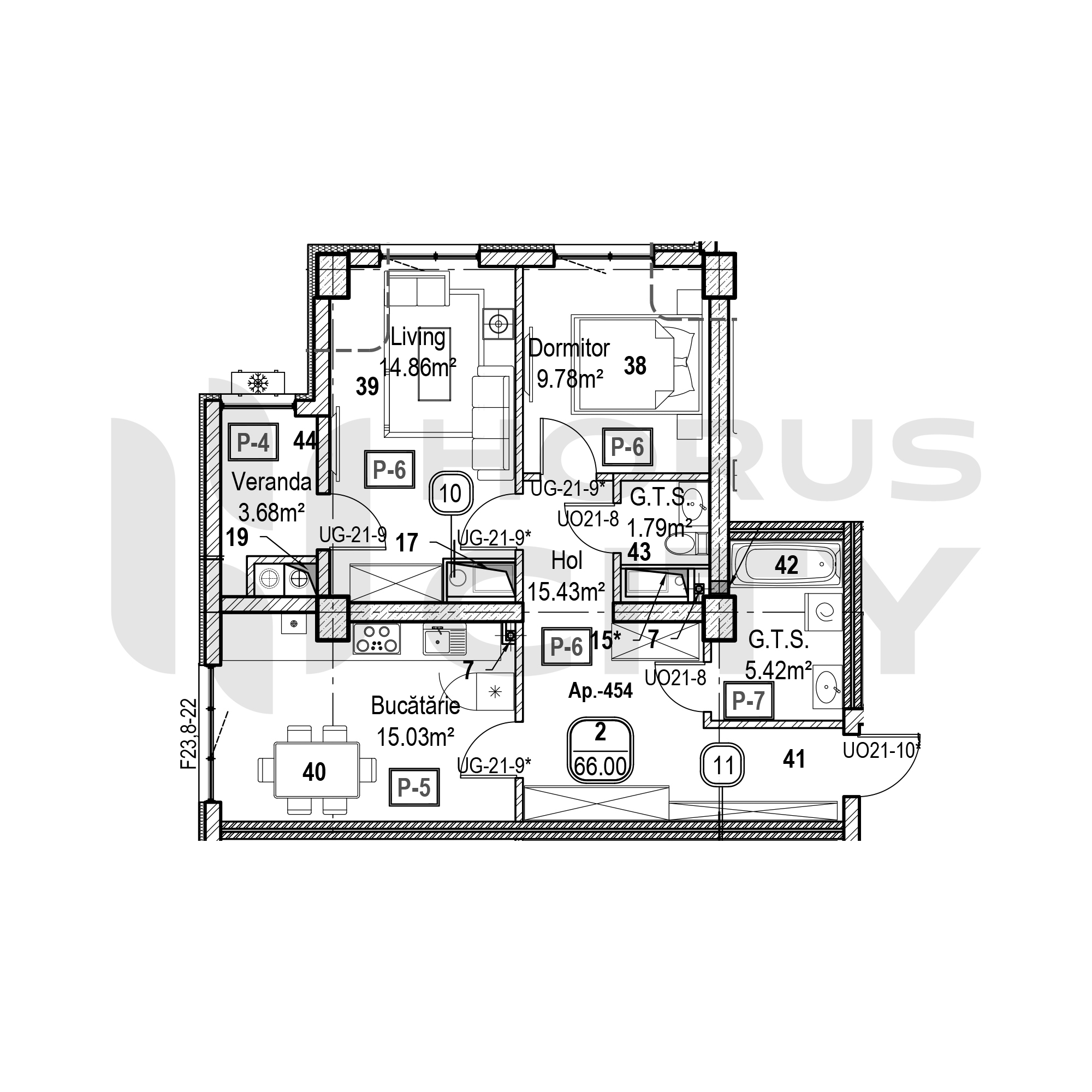 Apartament cu 2 camere
