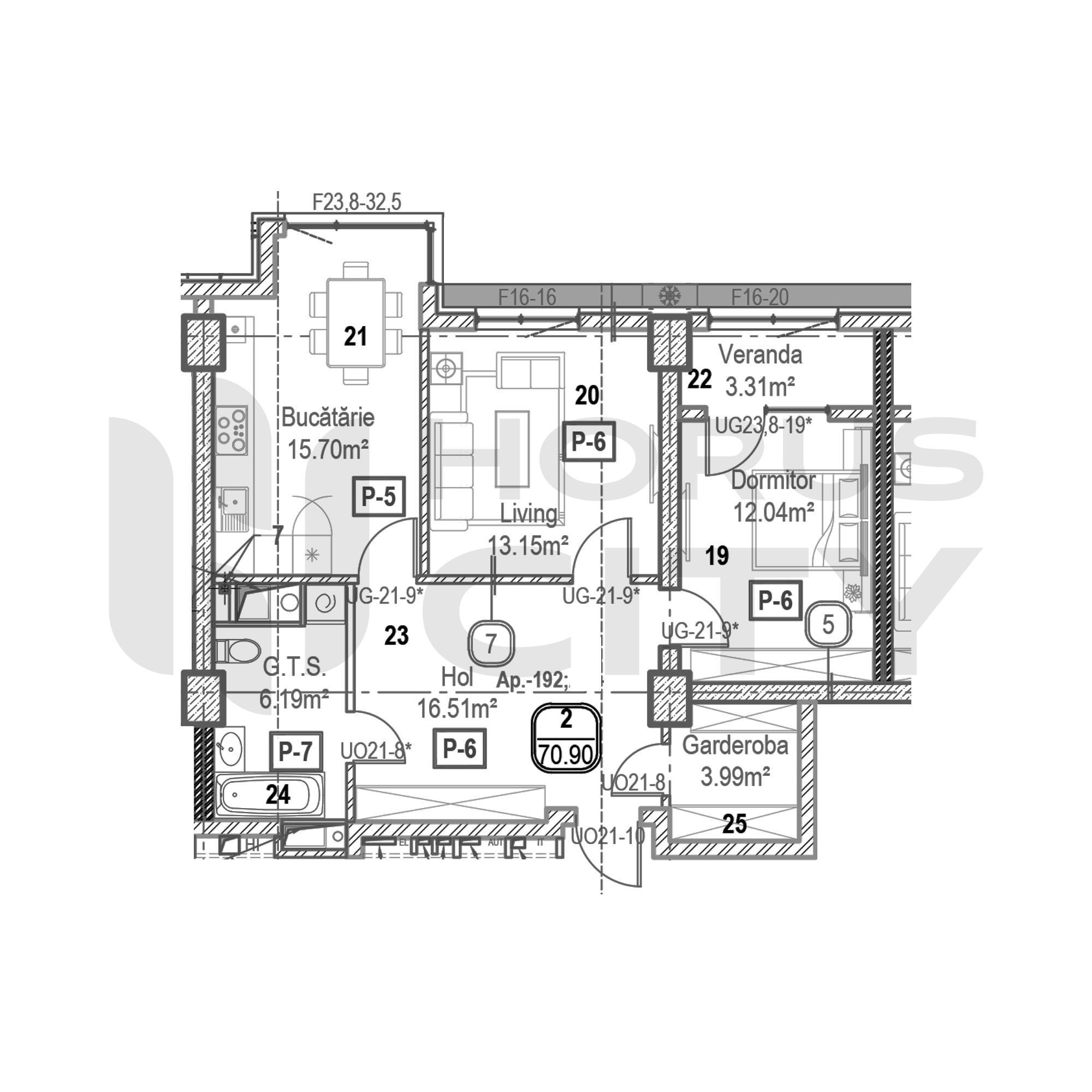 Apartament cu 2 camere
