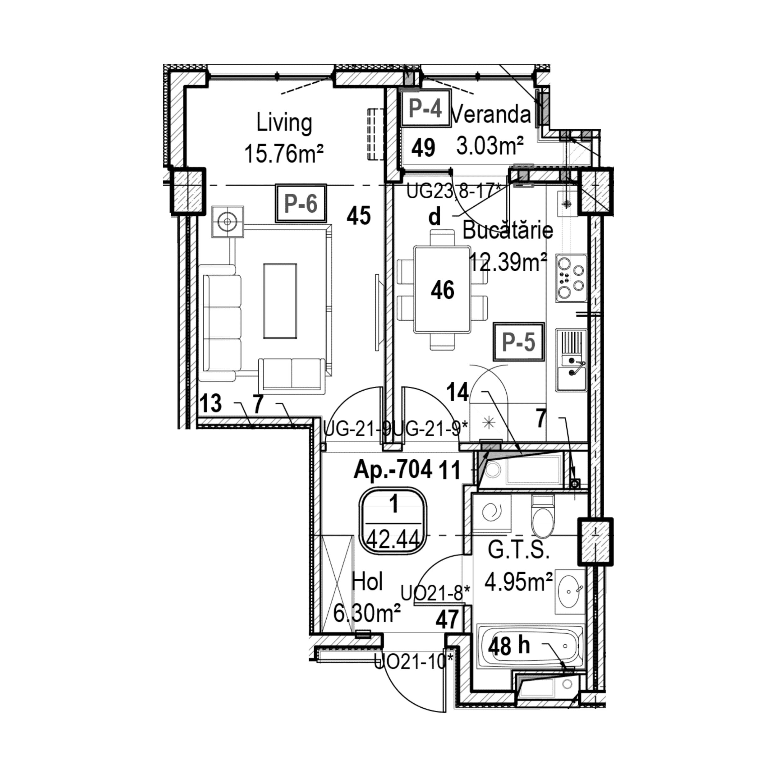Apartament cu 1 cameră