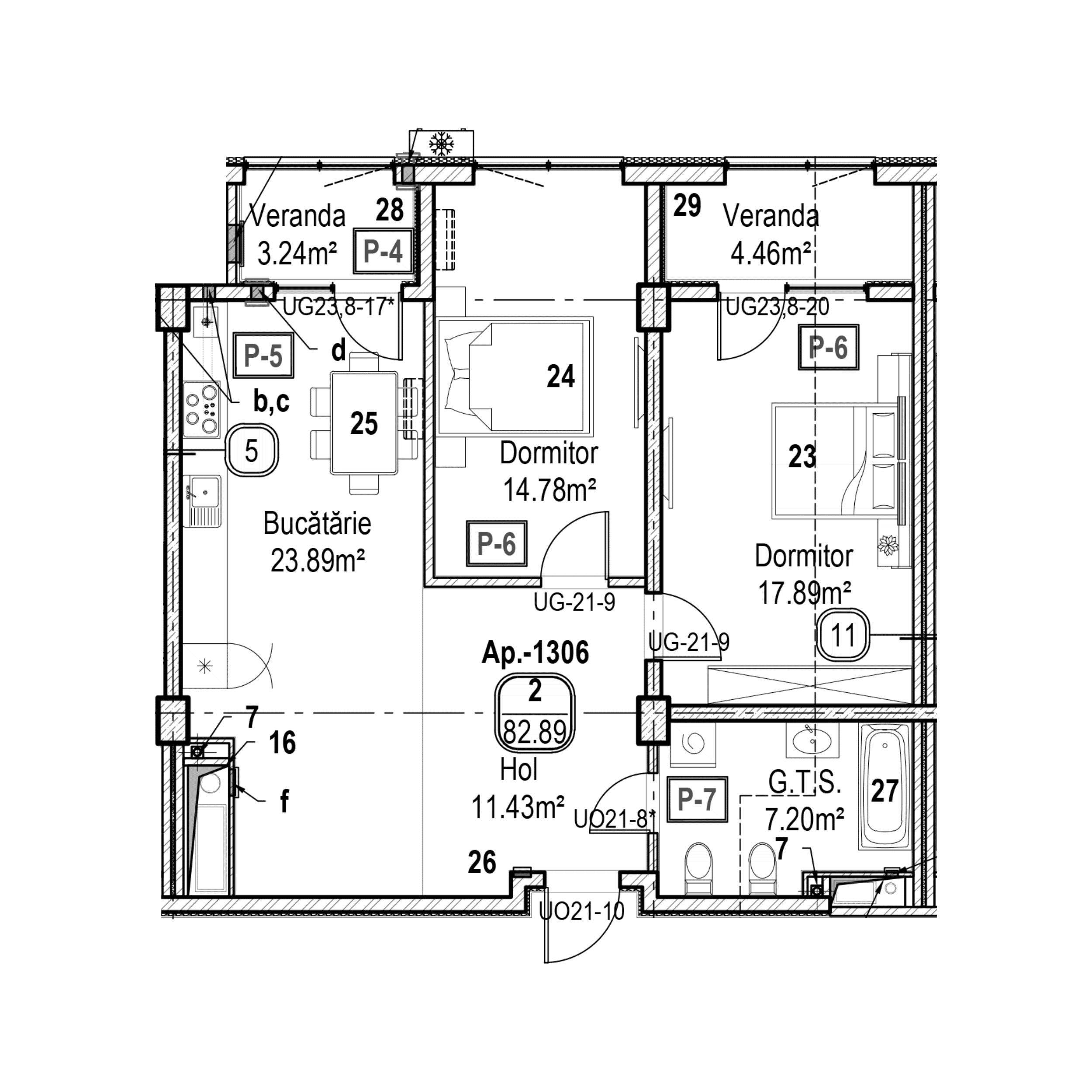Apartament cu 2 camere