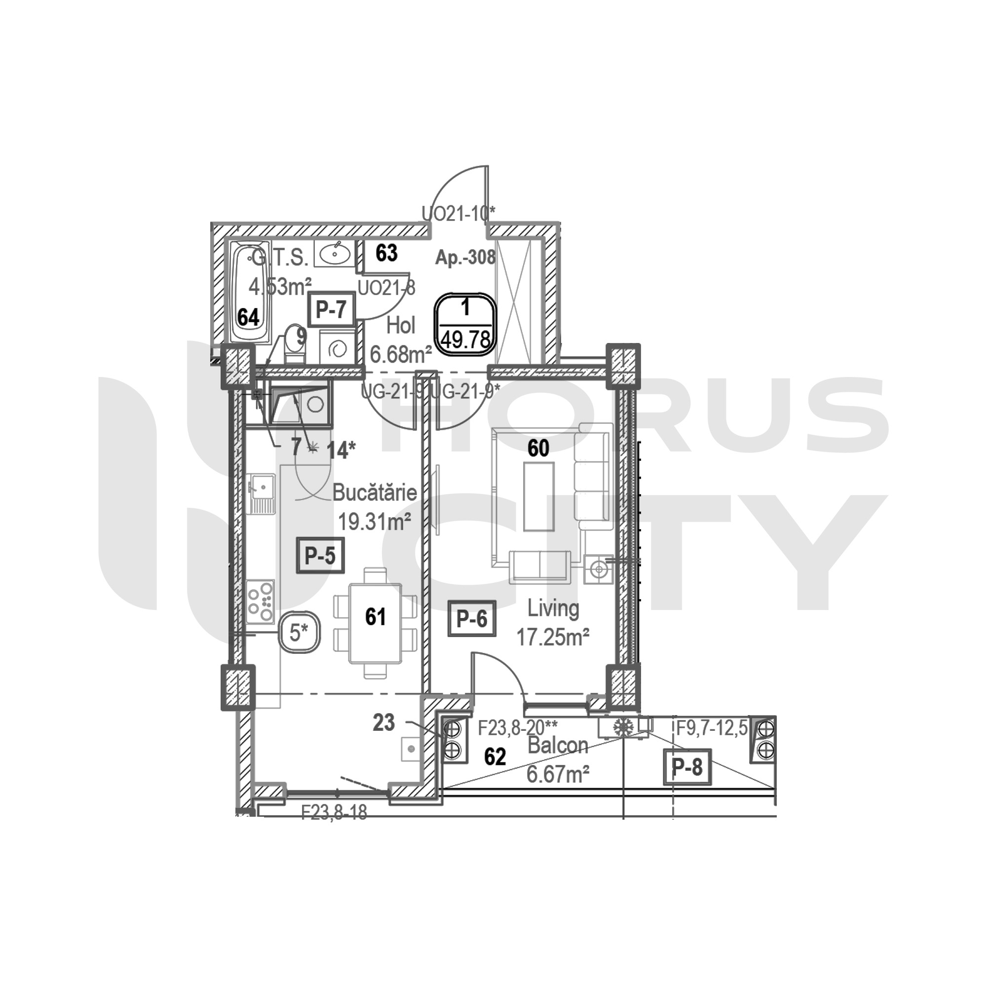 Apartament cu 1 cameră