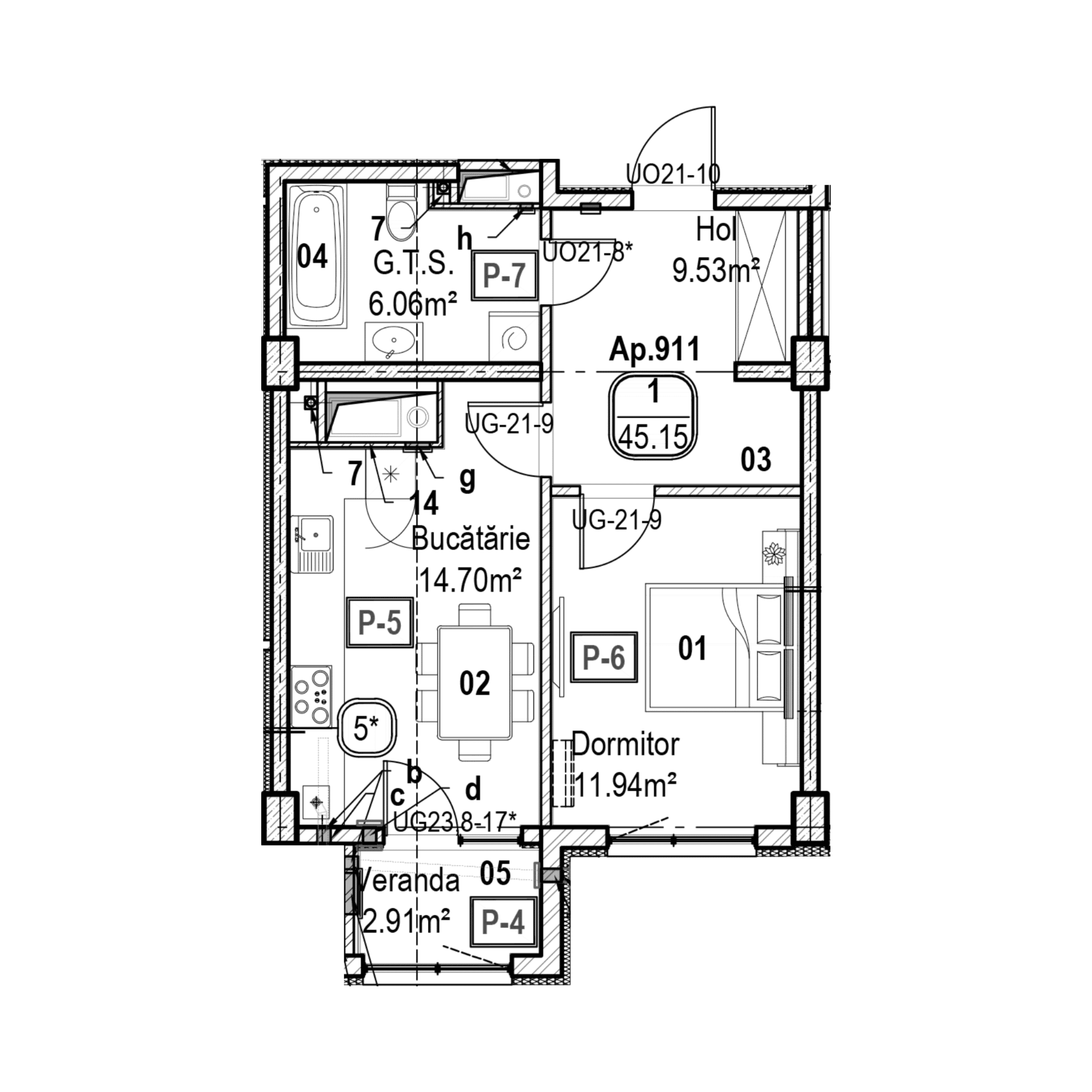 Apartament cu 1 cameră