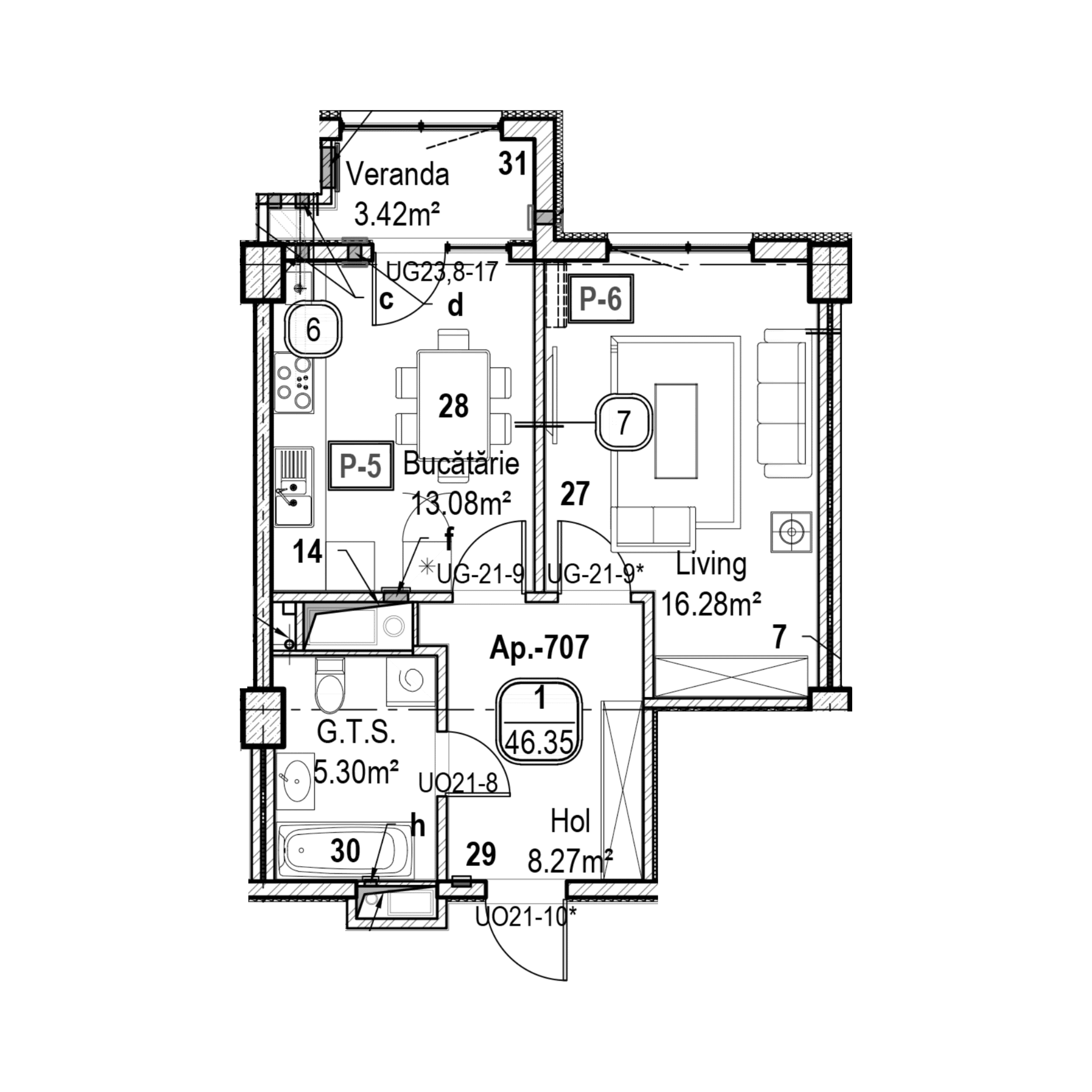 Apartament cu 1 cameră