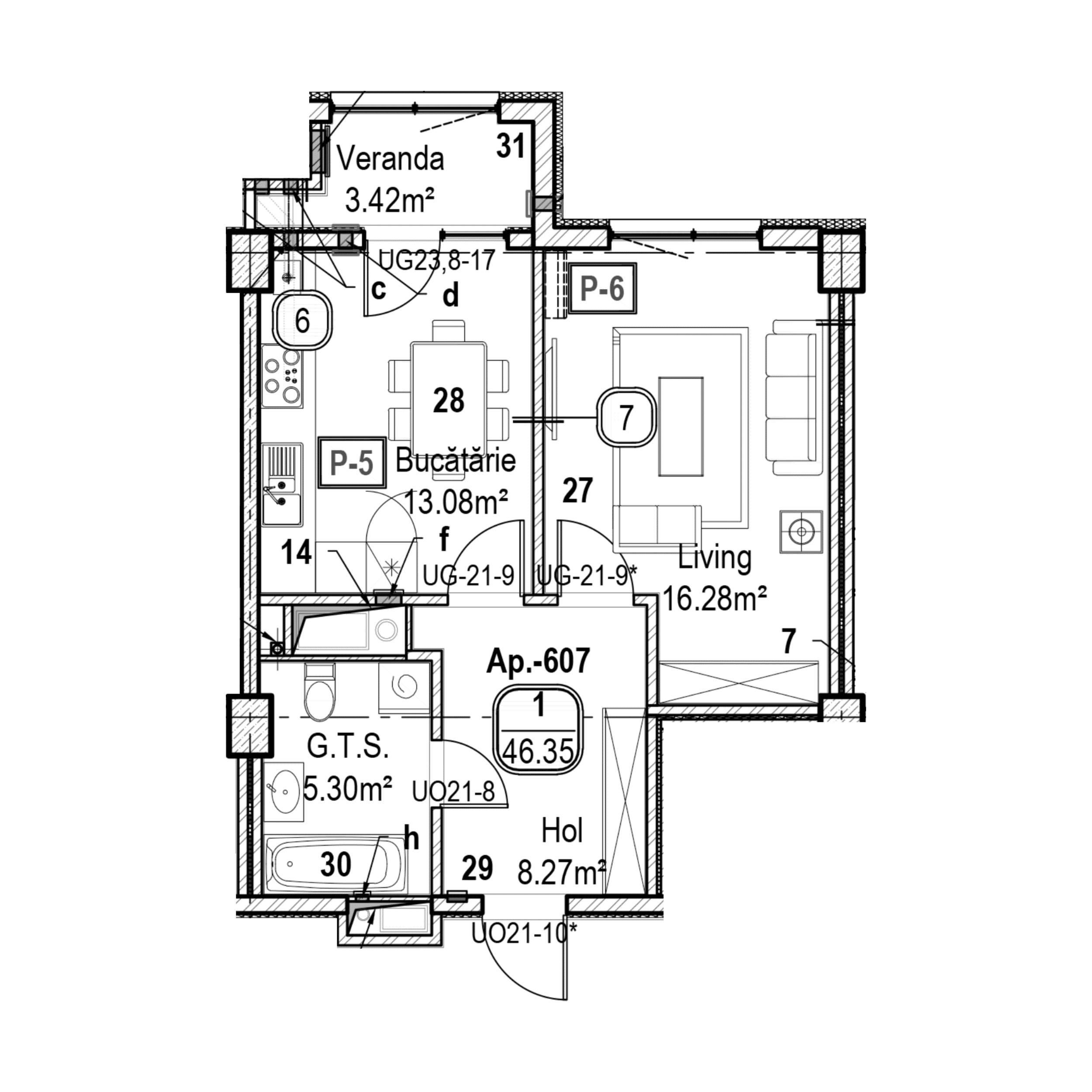Apartament cu 1 cameră